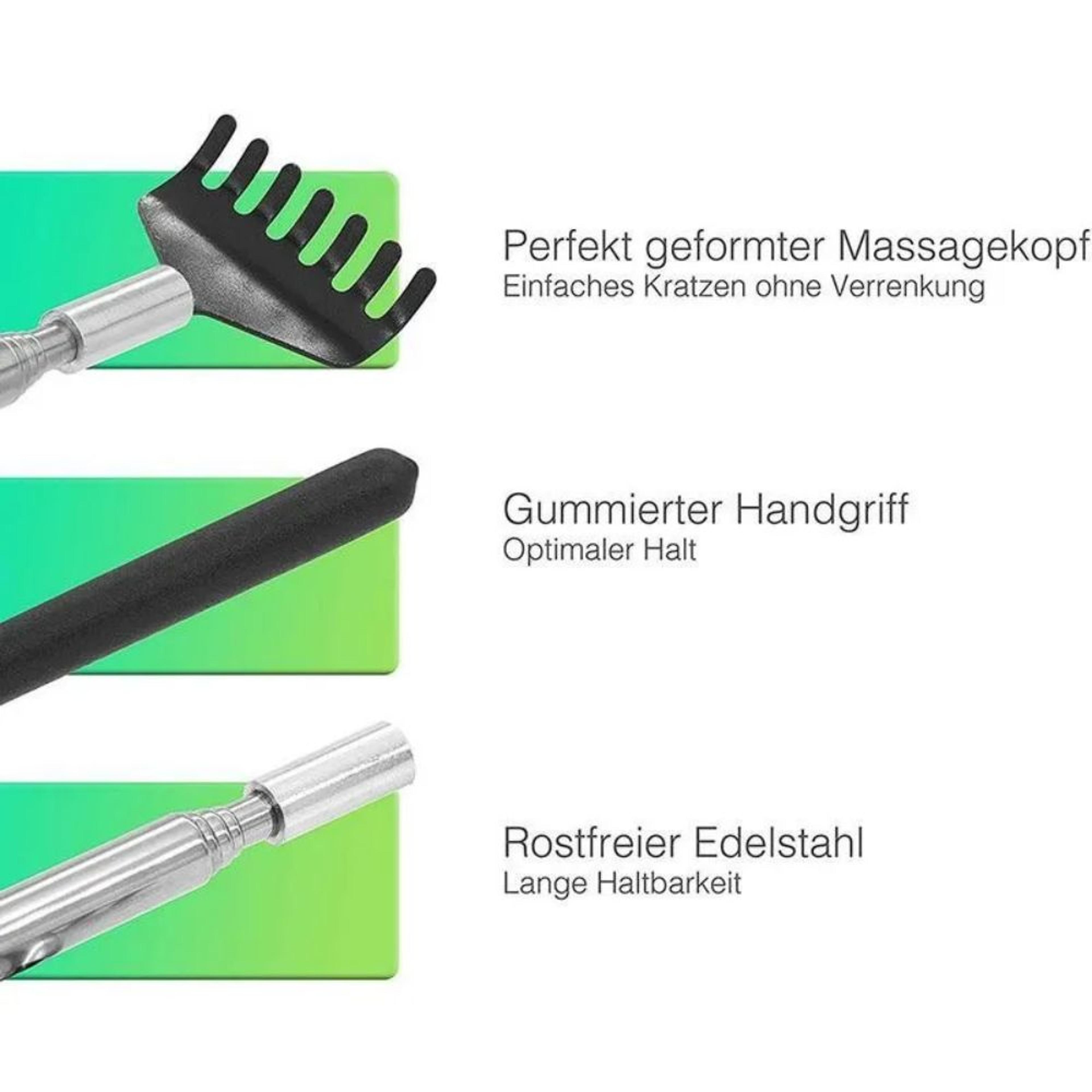 Telescopic Stainless Steel Back Scratcher With Carrying Bag 3