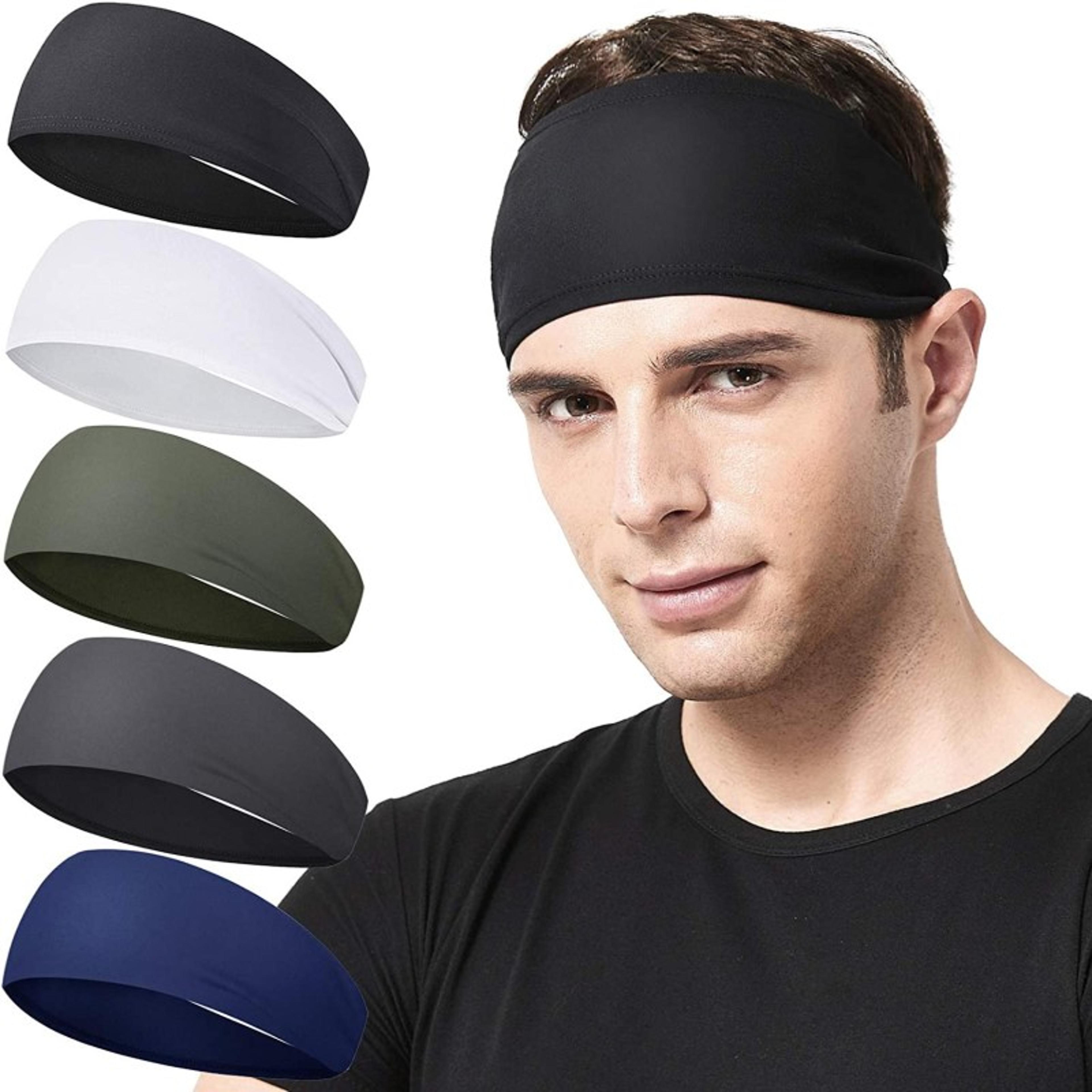 quick dry sports headband sweat absorbing elastic workout hair band for men women