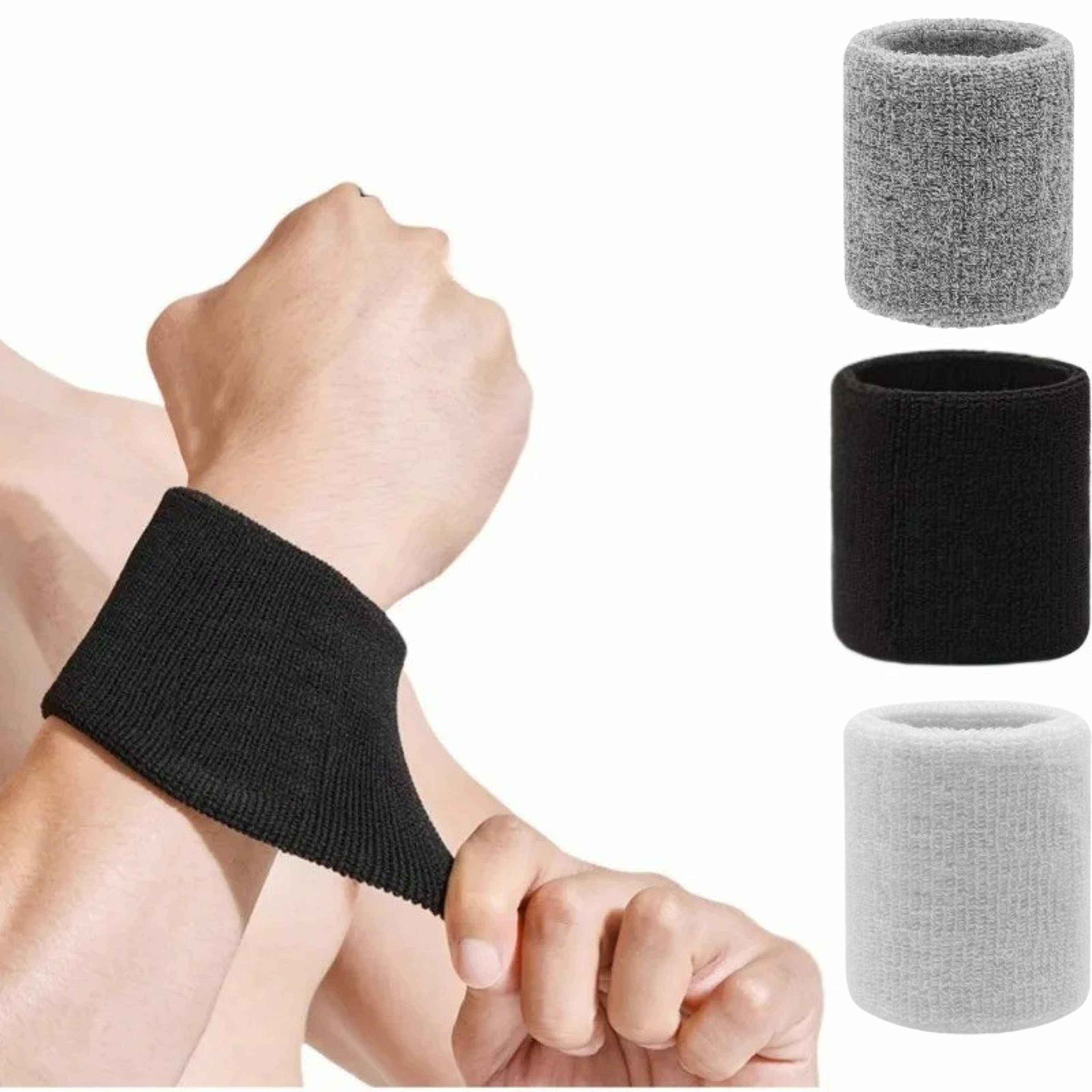Cotton Sports Wrist Sweatband Absorbent Gym Running Tennis Wristband 5