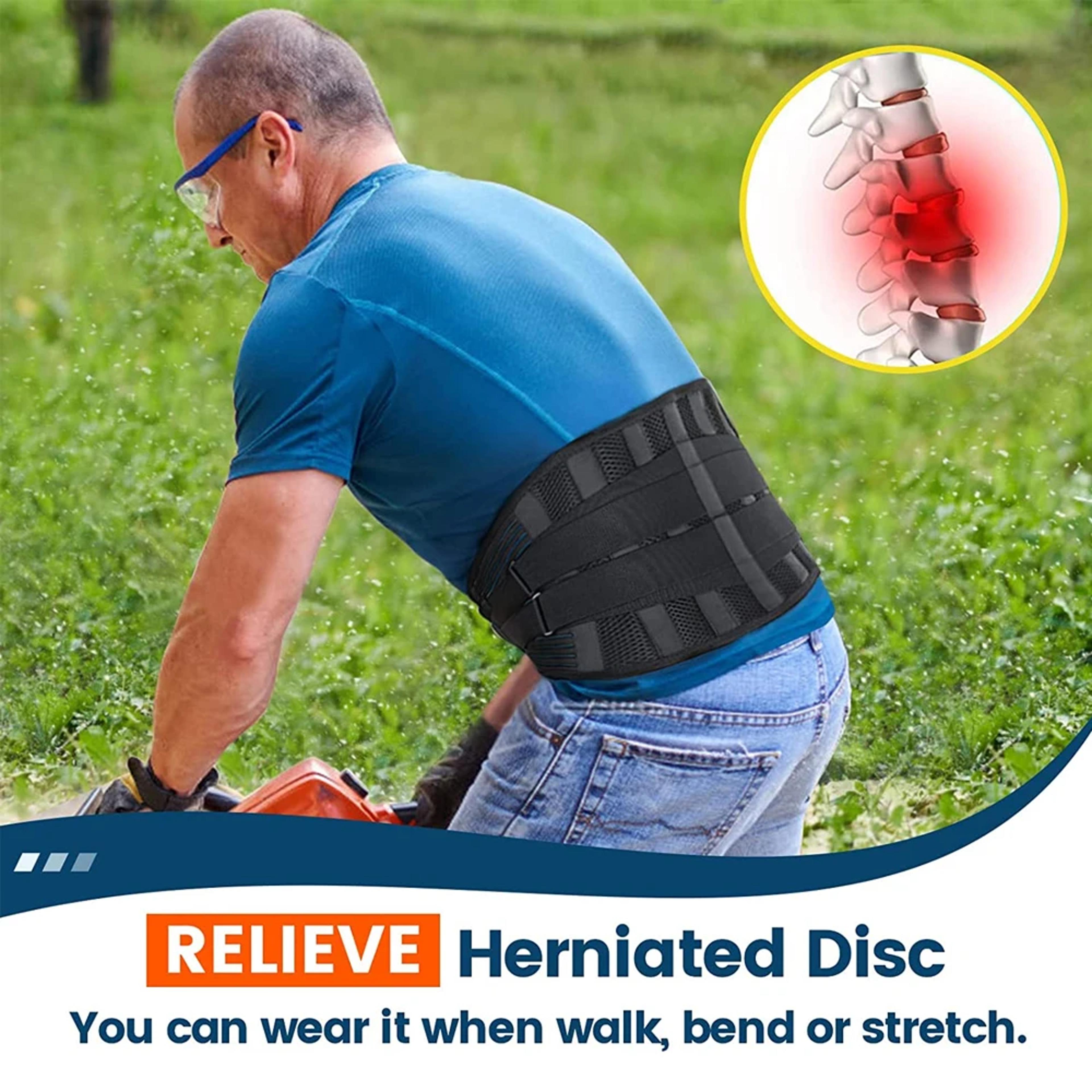 Lower Back Brace Breathable Lumbar Support Belt With Pad 6