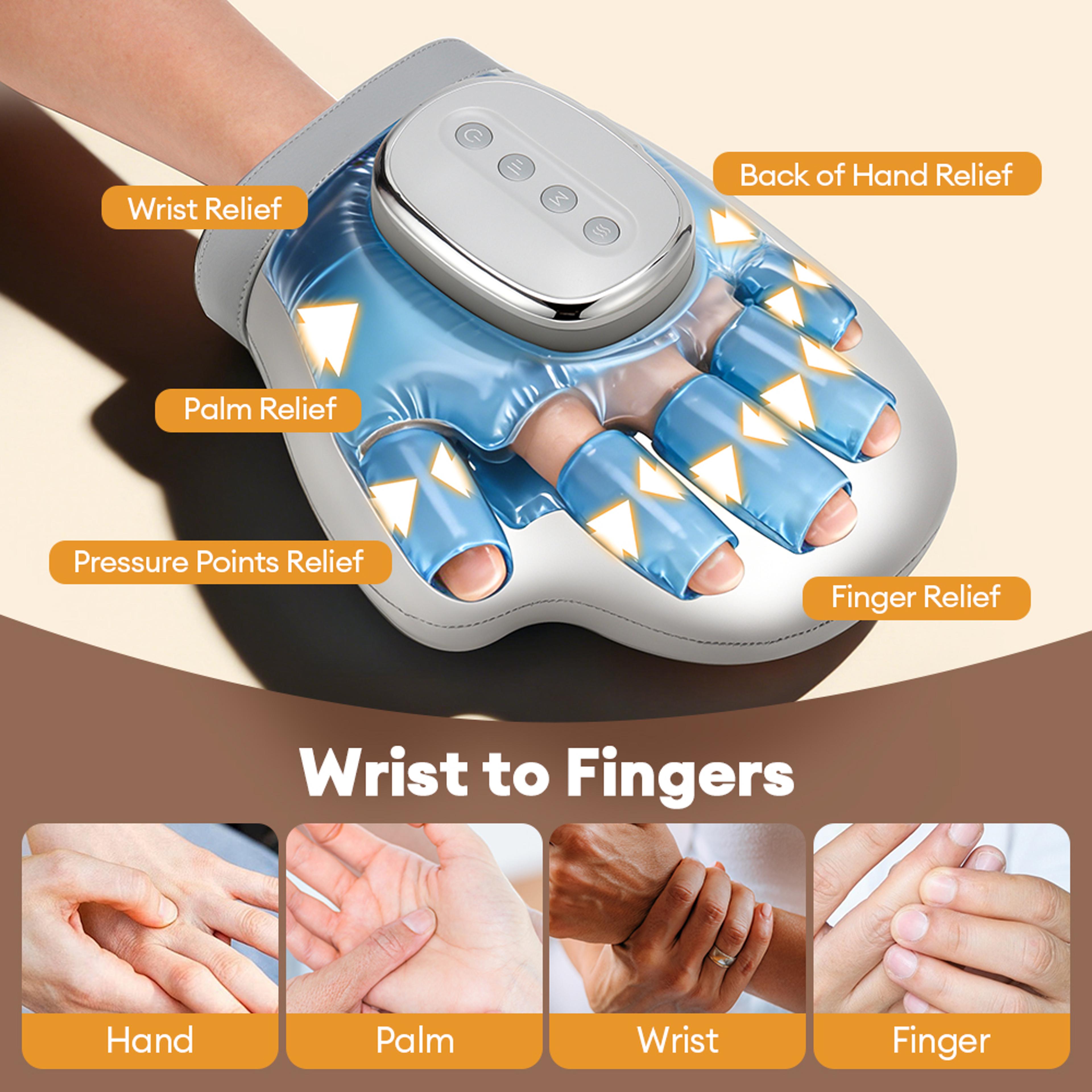 Electric Hand Massager Air Compression Finger Palm Massage Glove 3