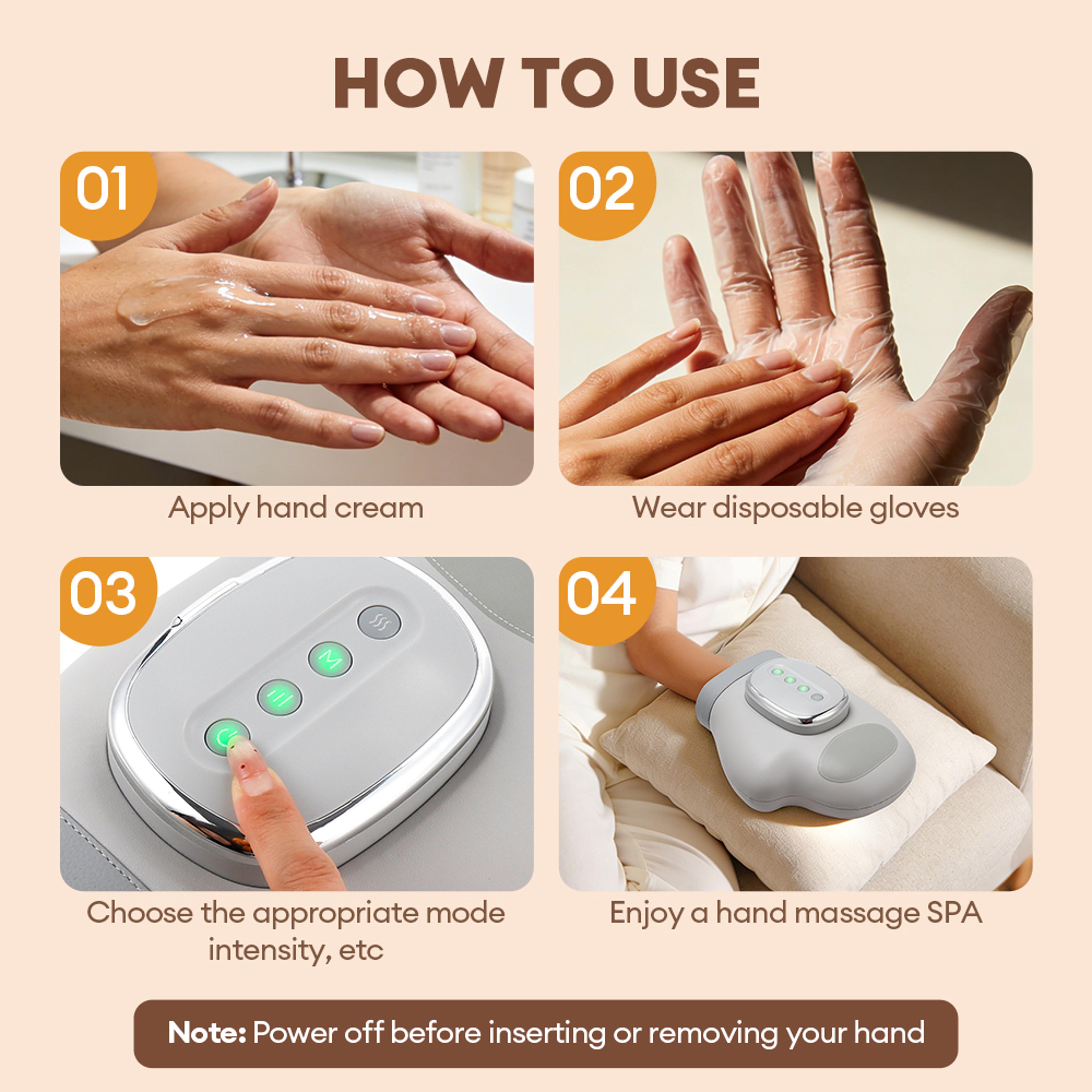 Electric Hand Massager Air Compression Finger Palm Massage Glove 5