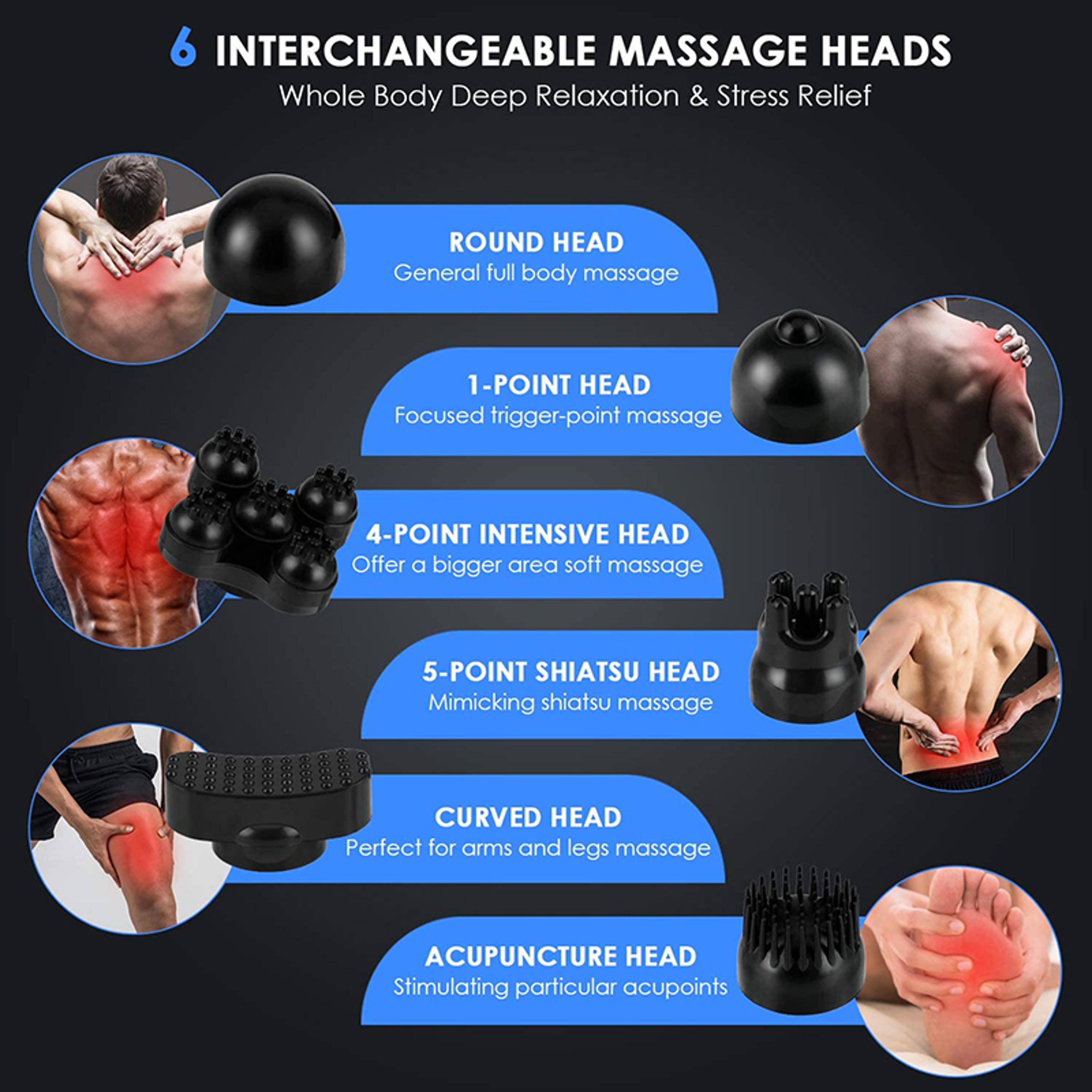 Heated Mini Deep Tissue Massage Gun Portable Percussion Muscle Massager 6