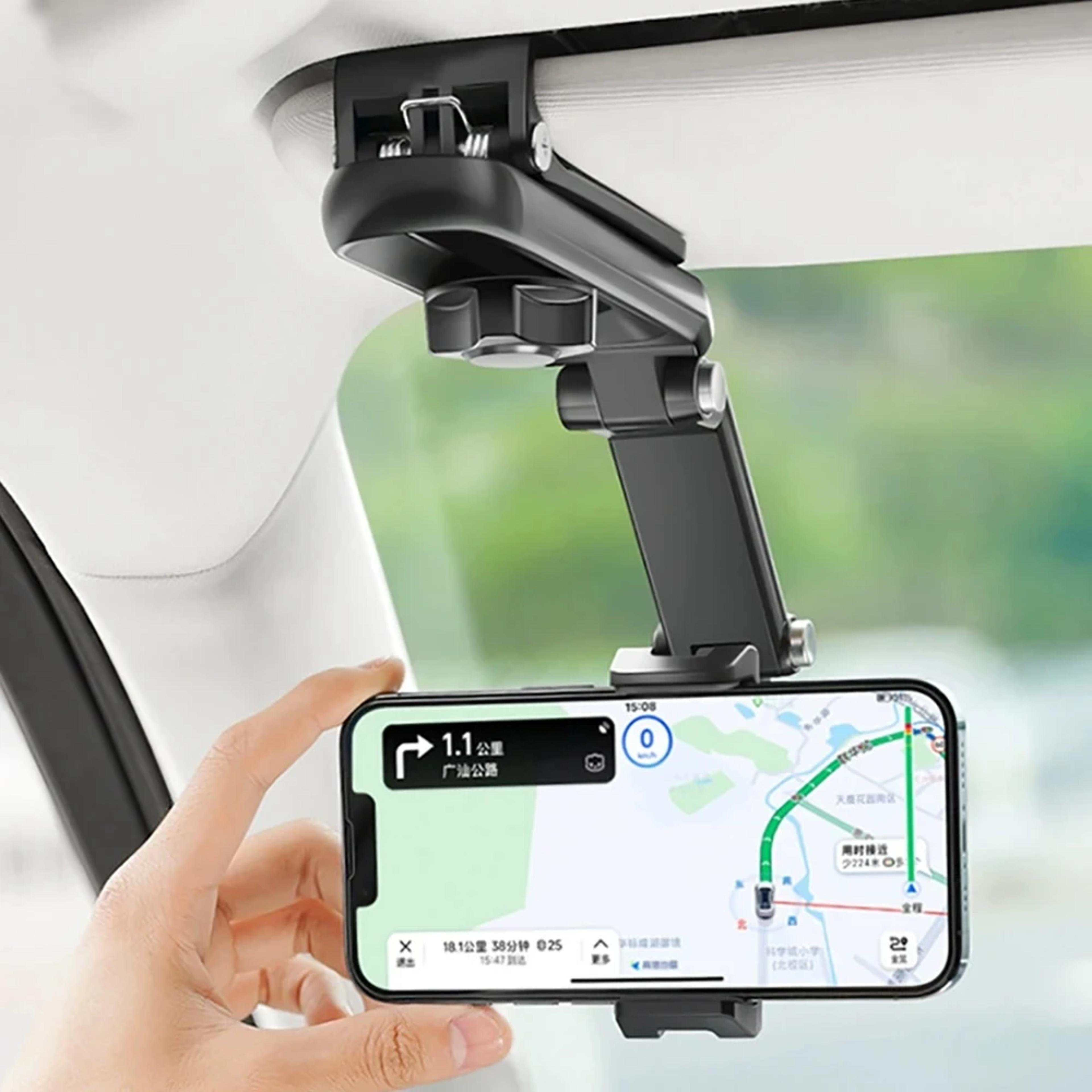 Rearview Mirror Phone Holder Universal Car GPS Mount 1