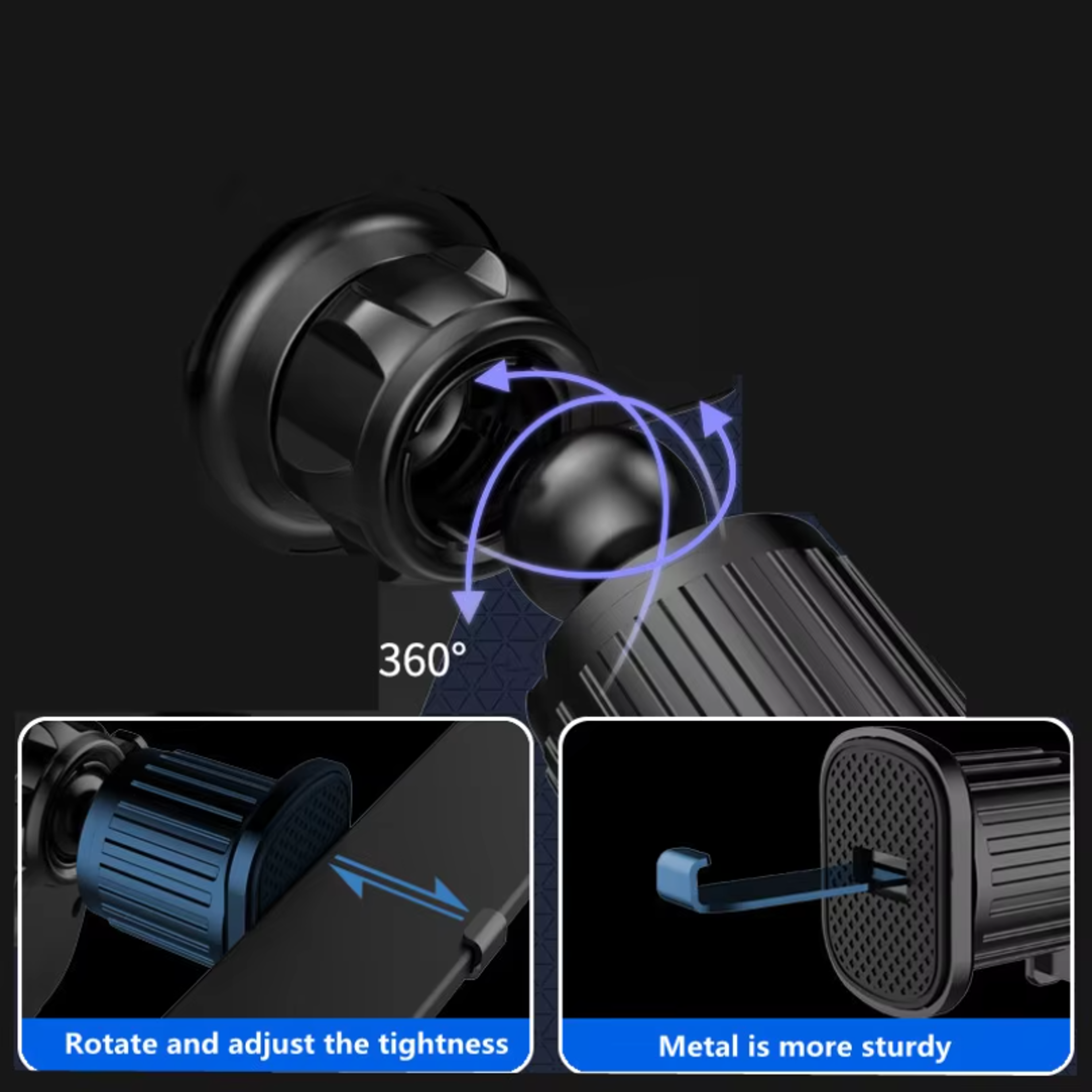 Gravity Car Phone Holder Air Vent Mount With Auto Lock For Smartphones 5