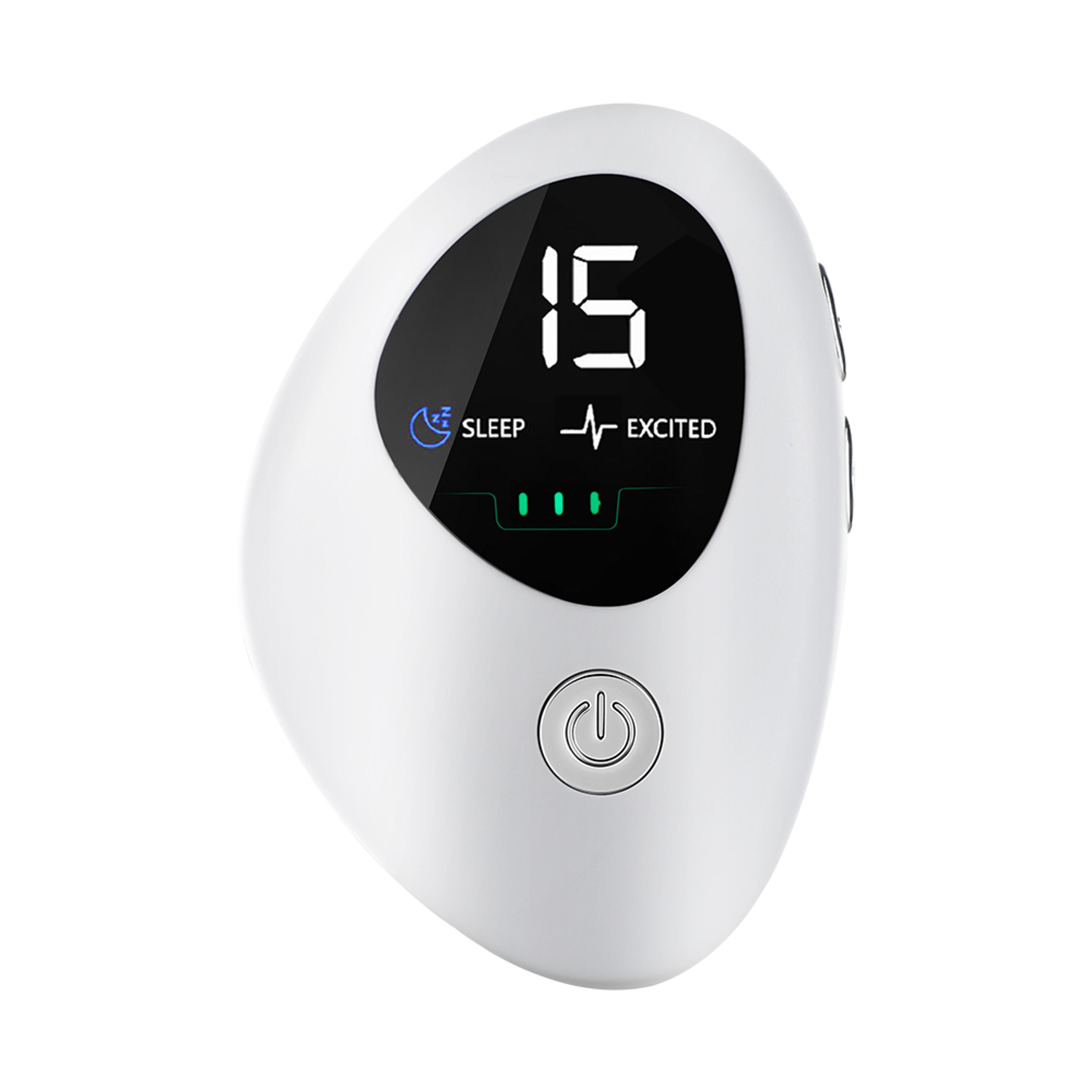 rechargeable sleep aid headband portable head massager with led display
