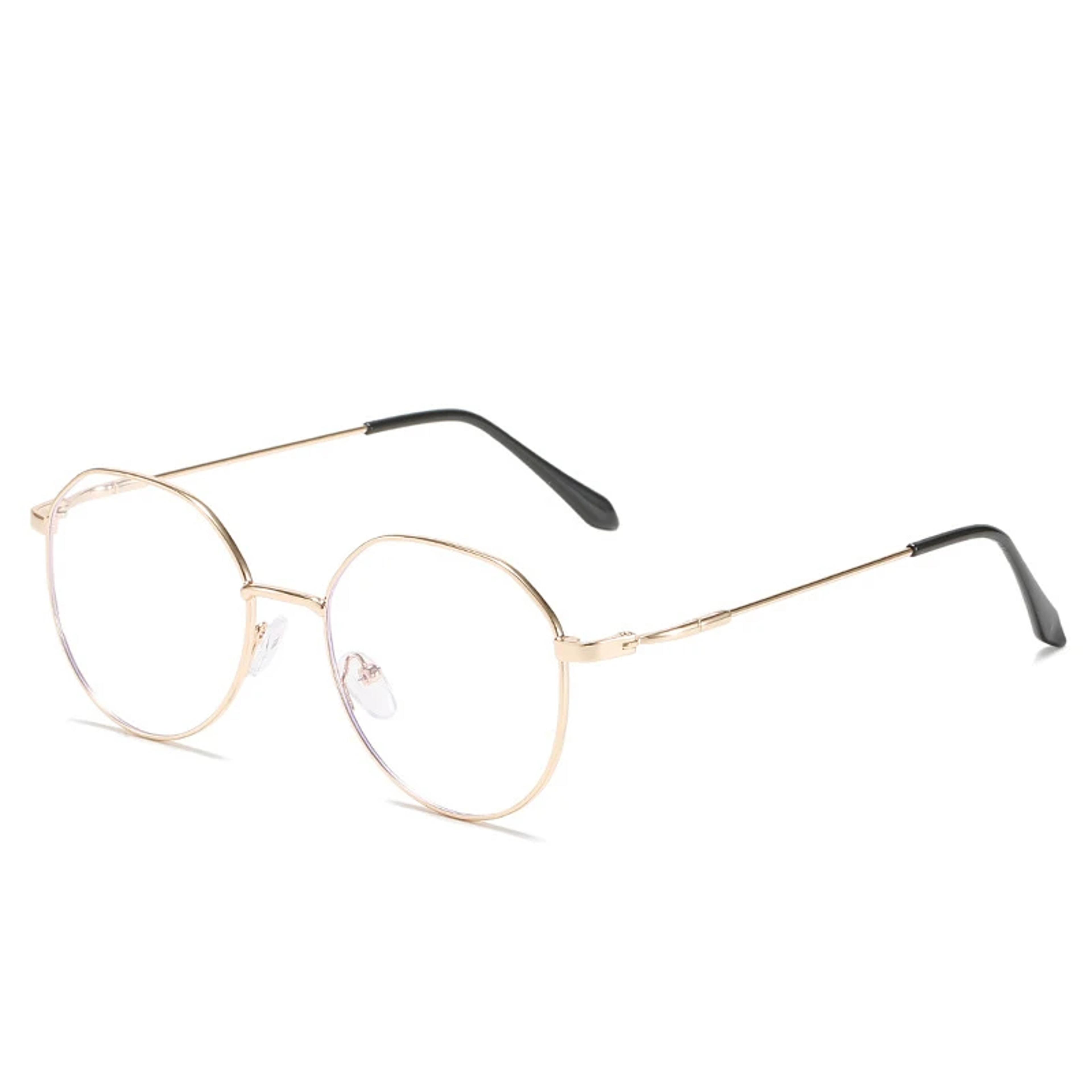 Classic Metal Blue Light Glasses Unisex Round Square Computer Eyeglasses 9