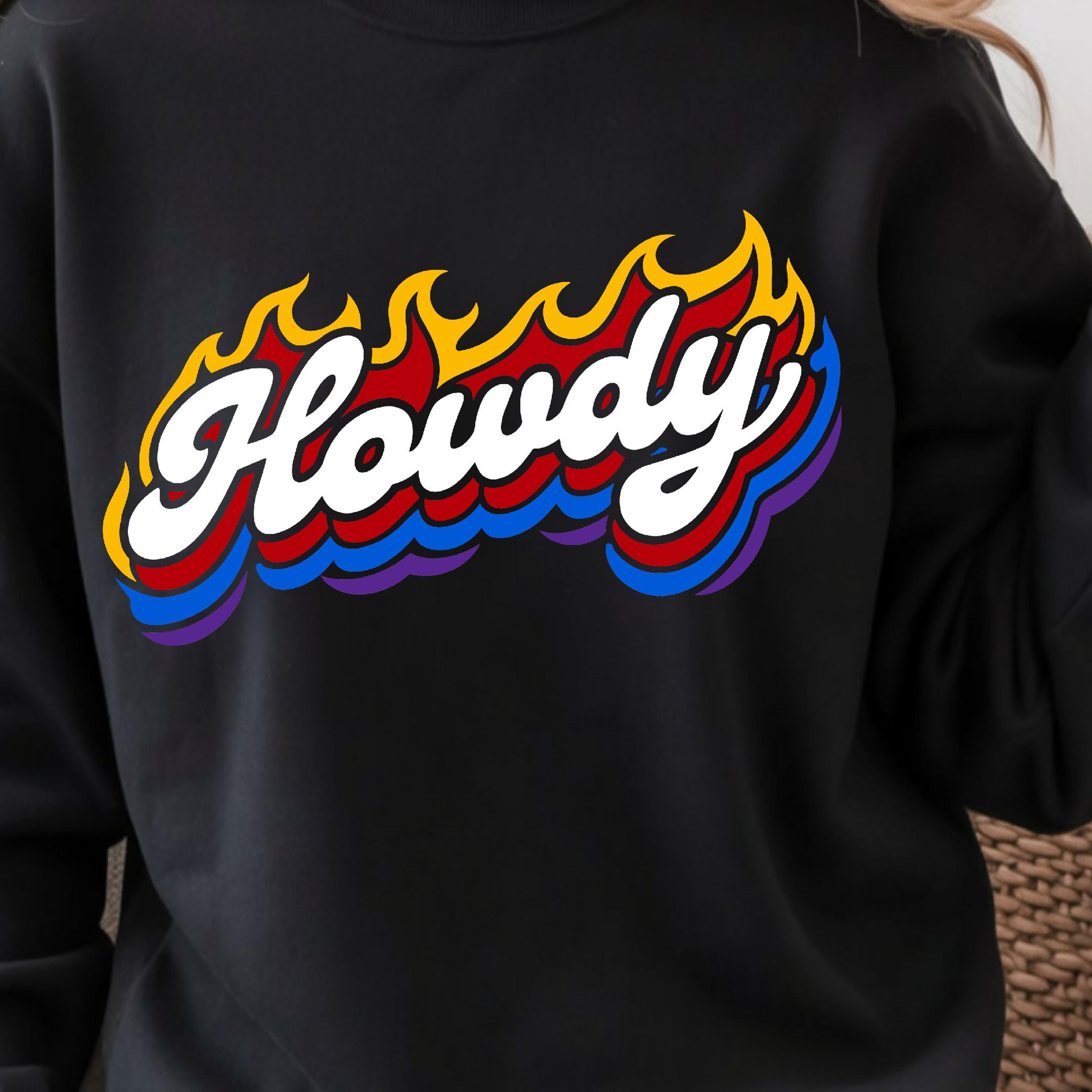 howdy t-shirt, western style shirt, casual cowboy tee