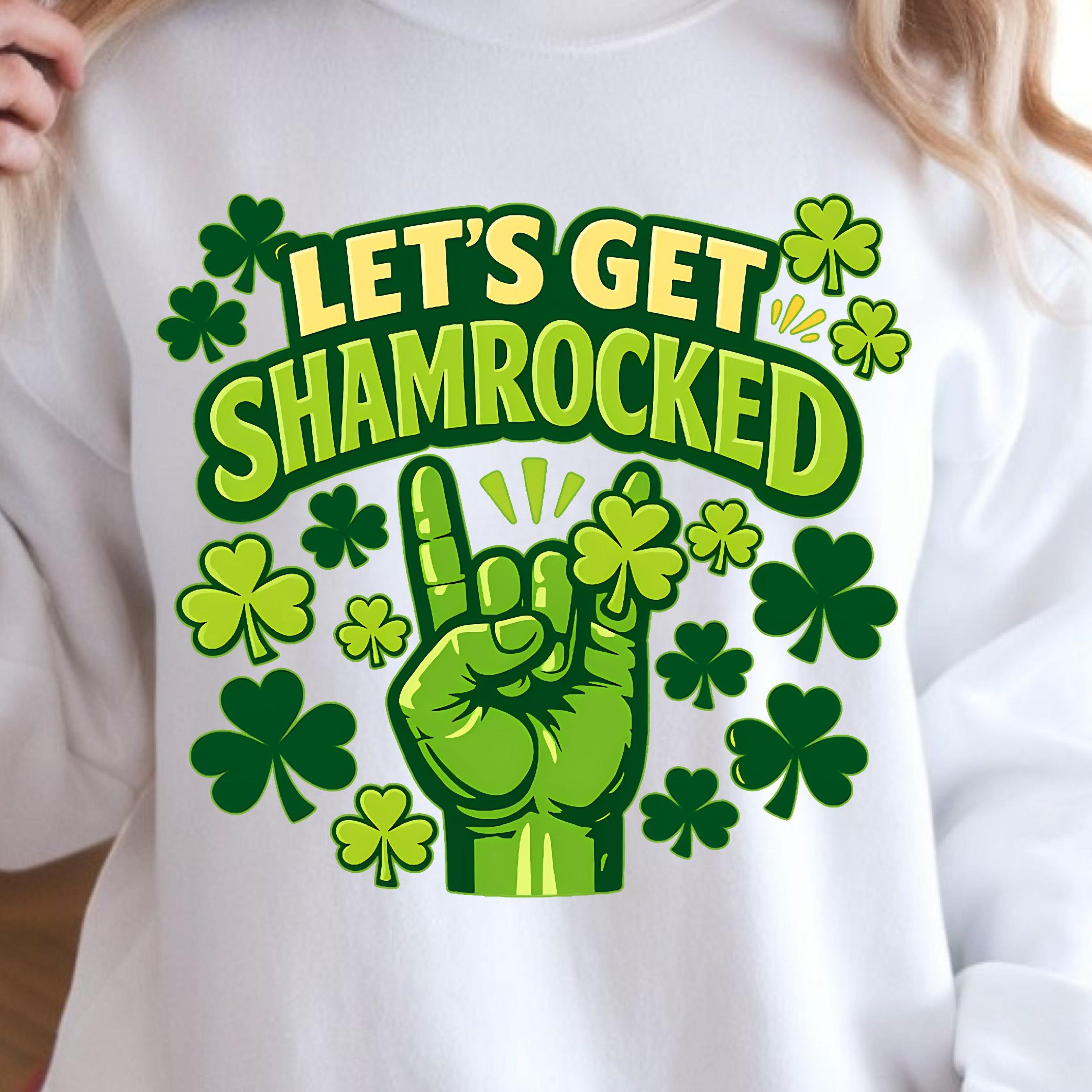 let's get shamrocked shirt, st. patrick's day t-shirt, fun irish tee