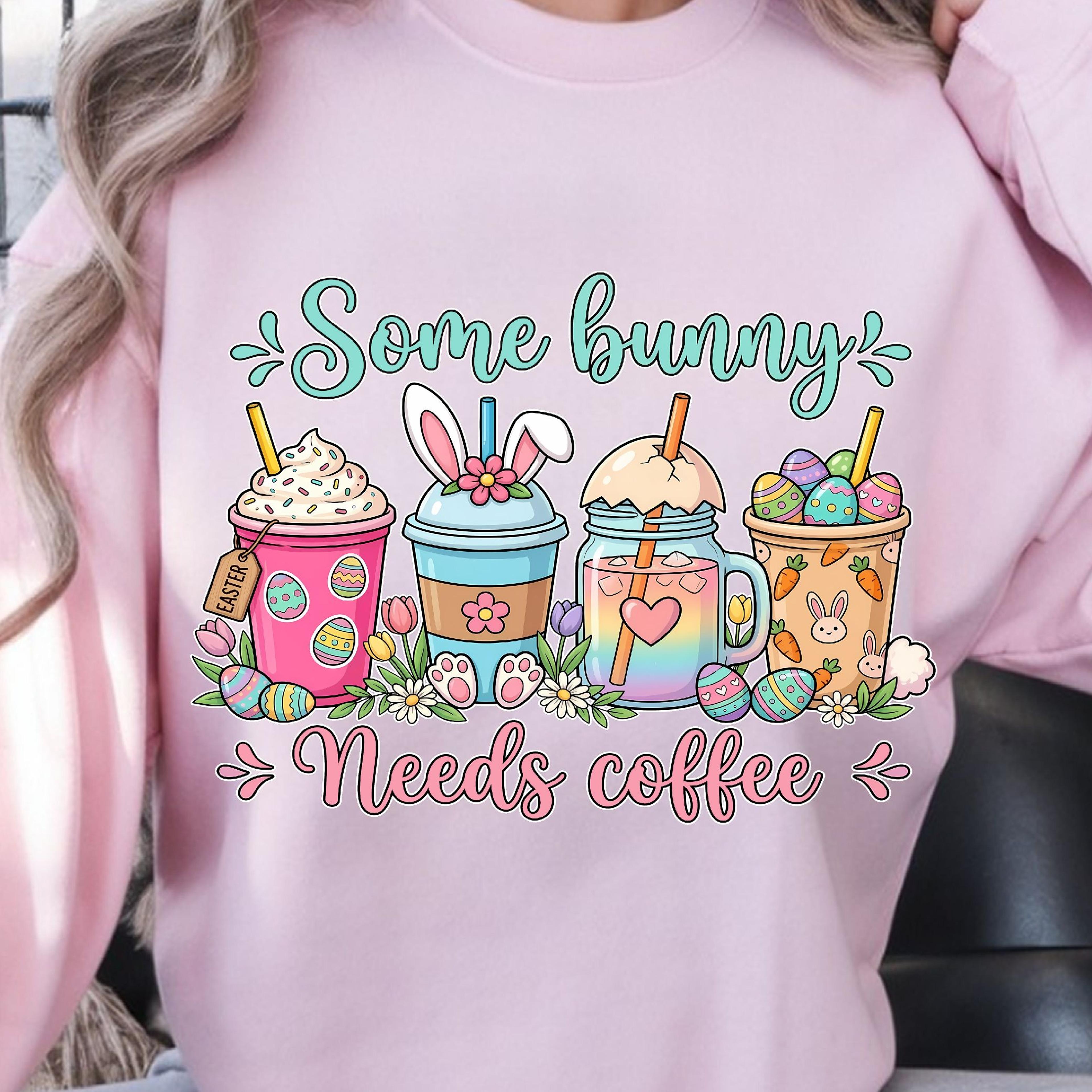 Some Bunny Needs Coffee Shirt Funny Coffee TShirt Cute Bunny Tee 3