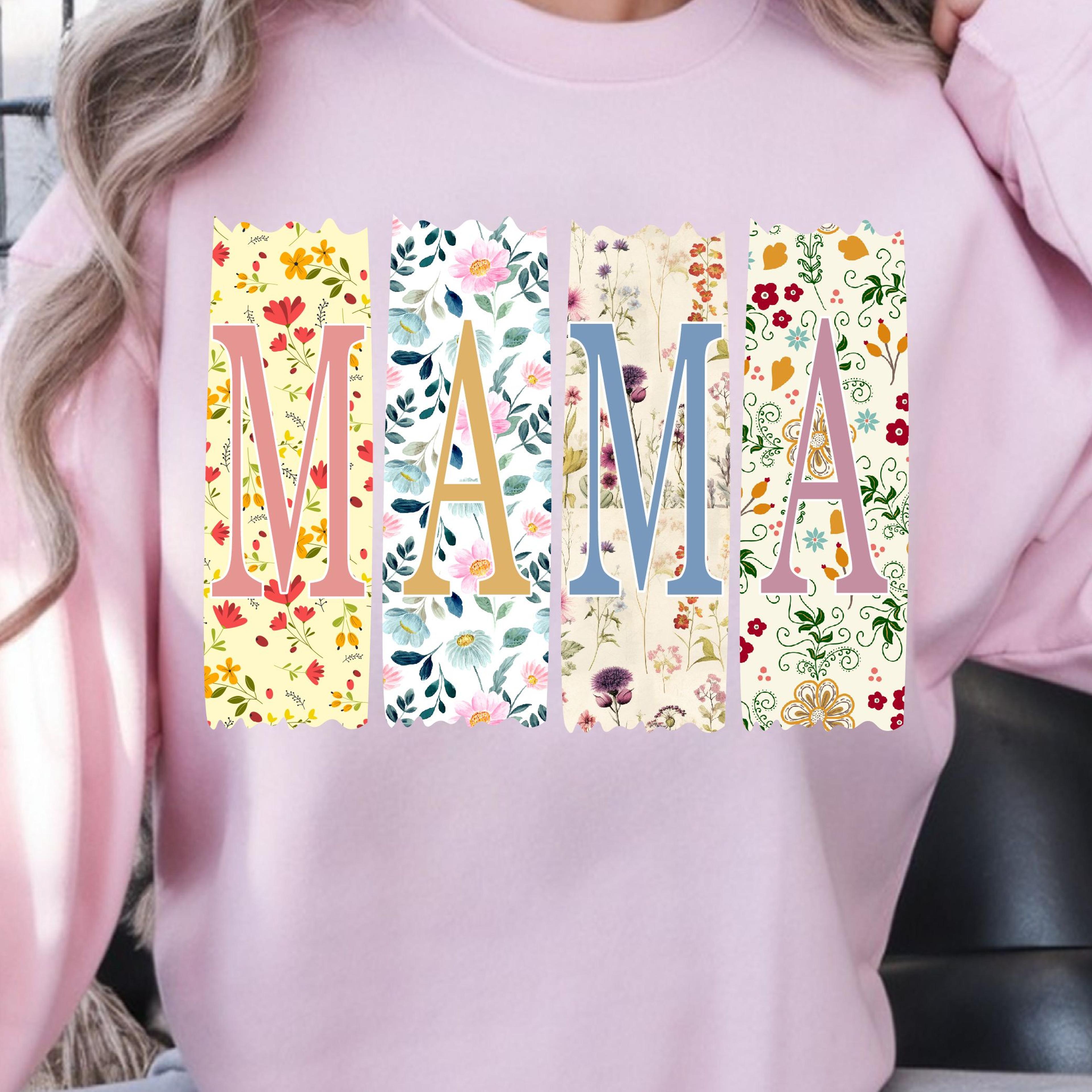 Floral Mama Crewneck Sweatshirt  Wildflower Mom Sweatshirt Cute Spring Mom Gift 2
