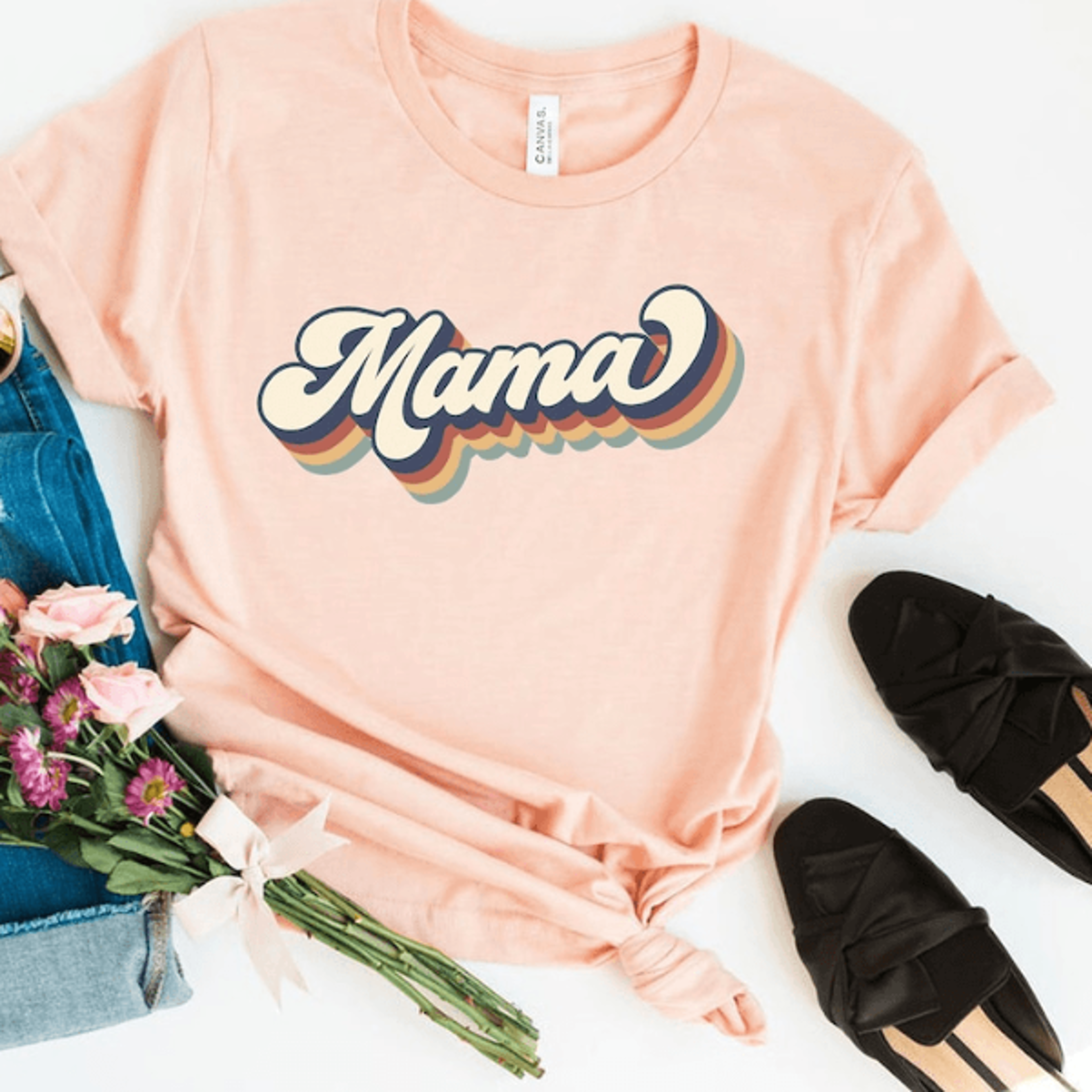 retro mama shirt vintage mama tee, gift for mom, mom life t-shirt, perfect mother's day gift