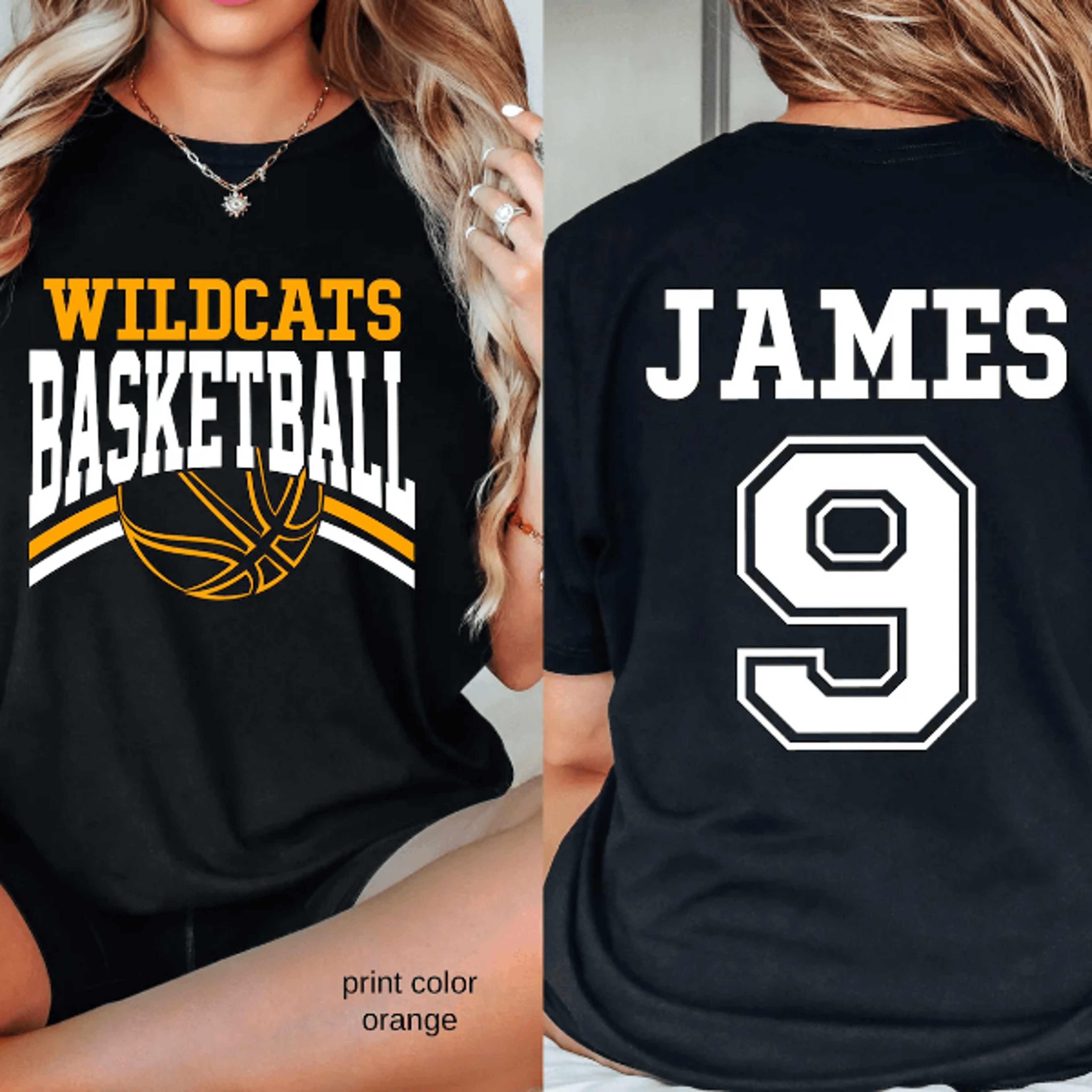 custom basketball name & number shirt