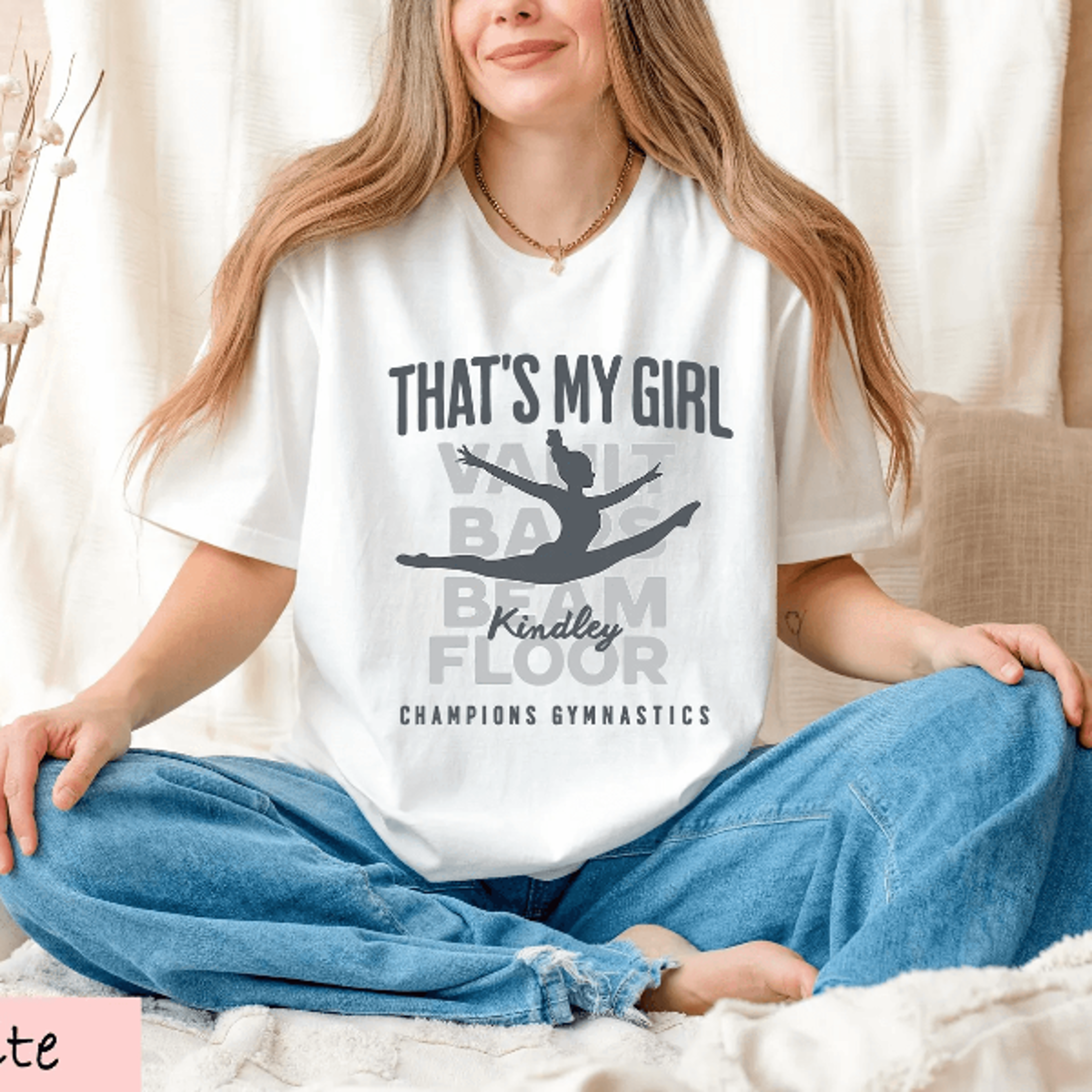 personalized gymnastics mom comfort colors shirt