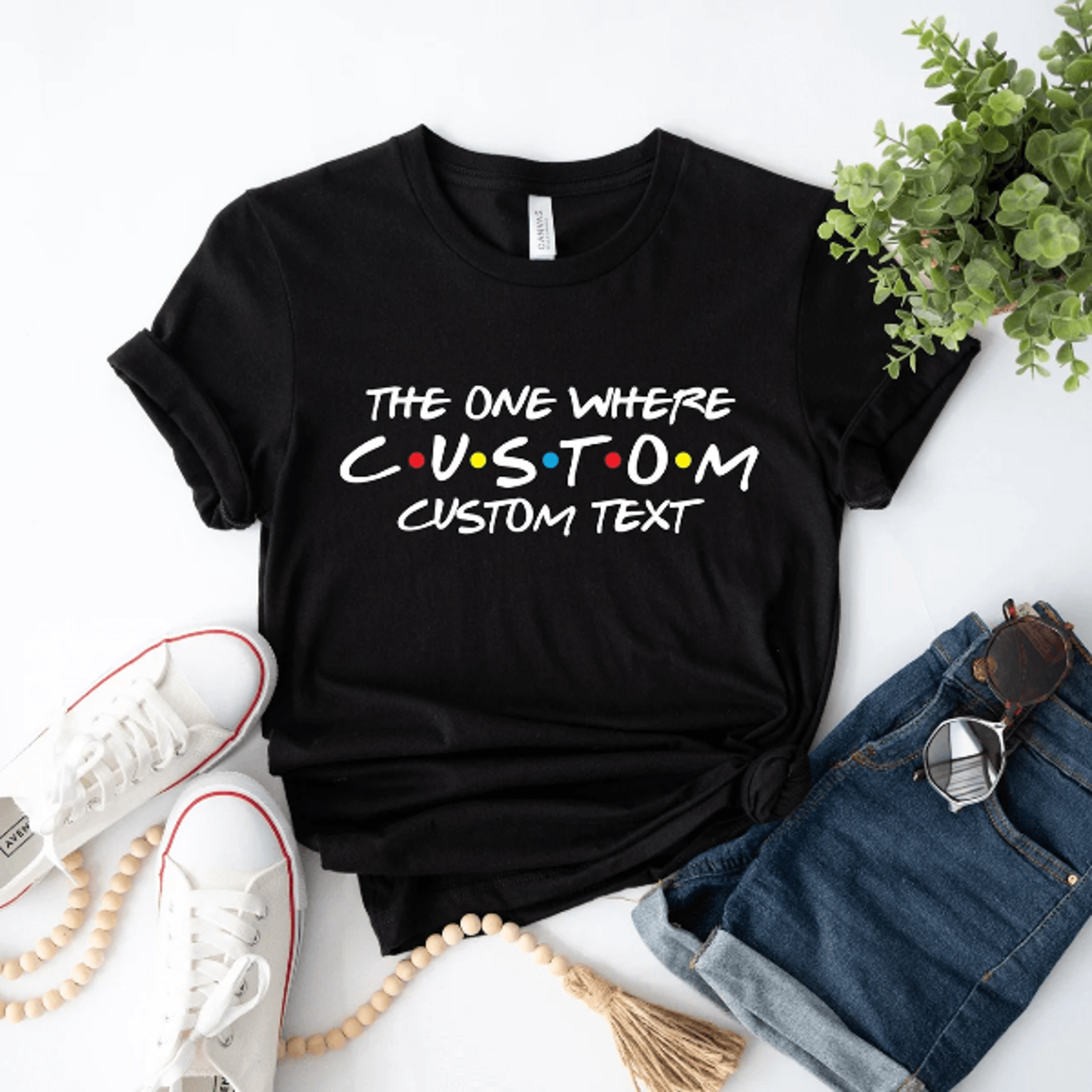 custom friends the one where t shirt personalized tee