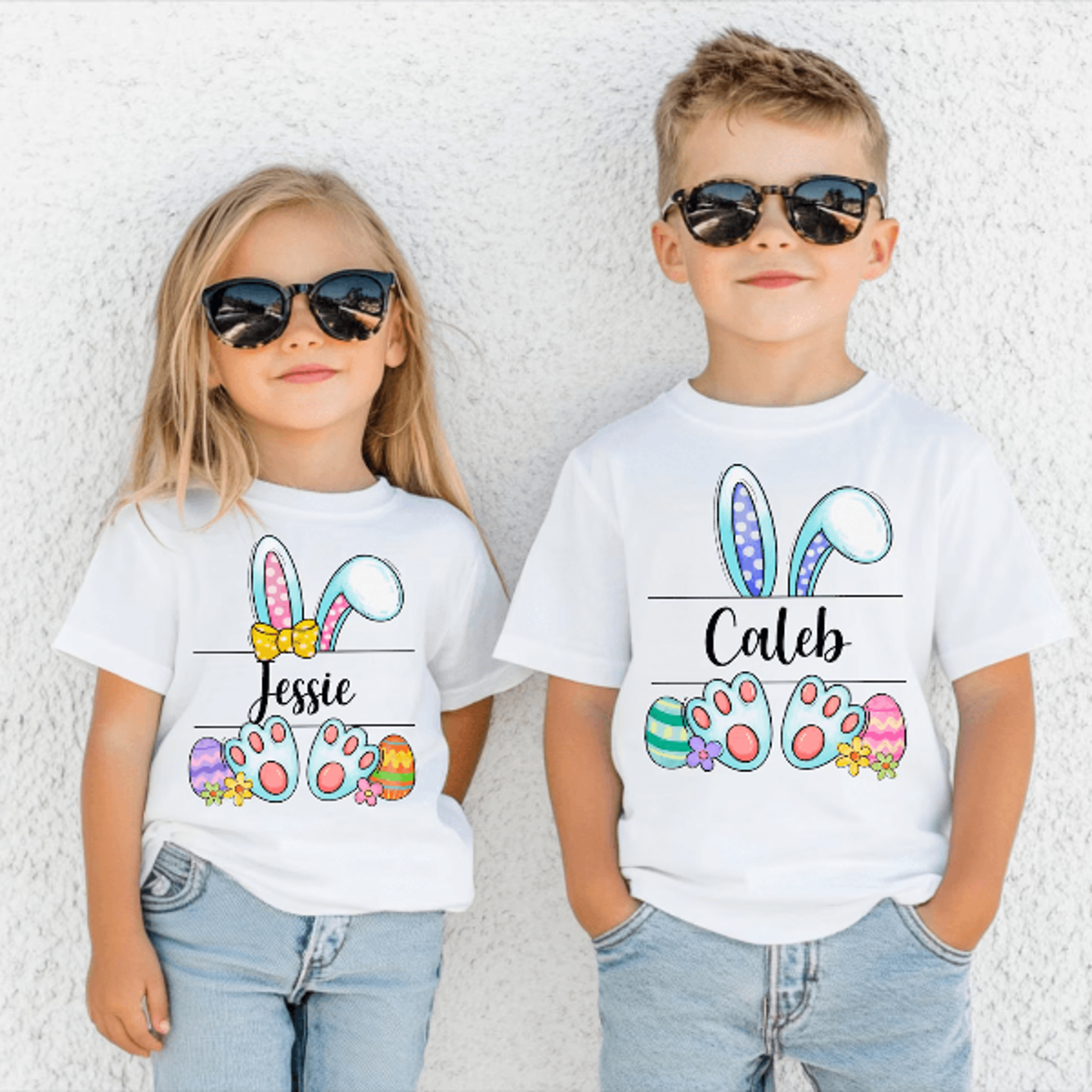 personalized easter bunny shirt – custom name easter tee