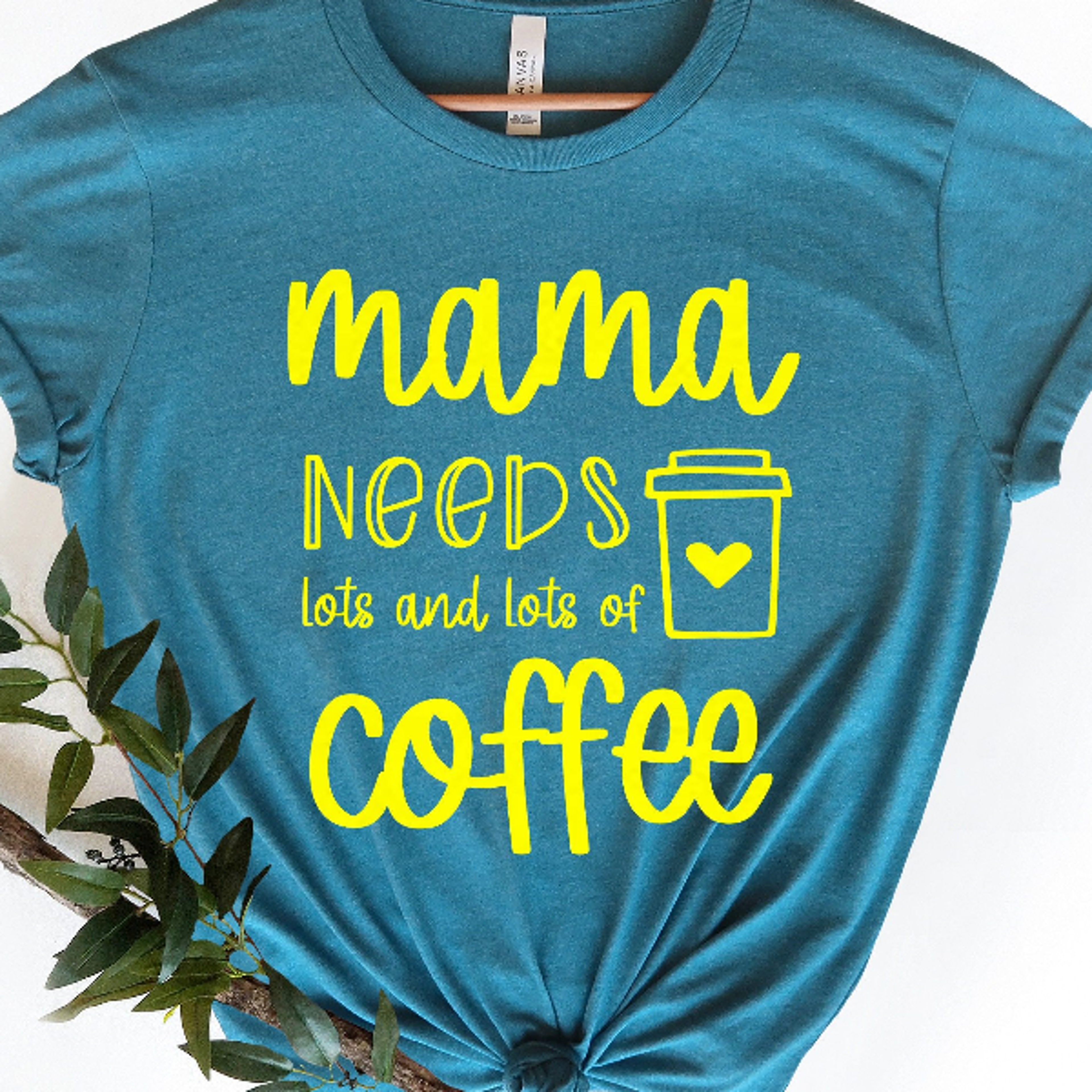 mama needs lots and lots of coffee shirt – coffee lover mom life tee, perfect mother's day gift