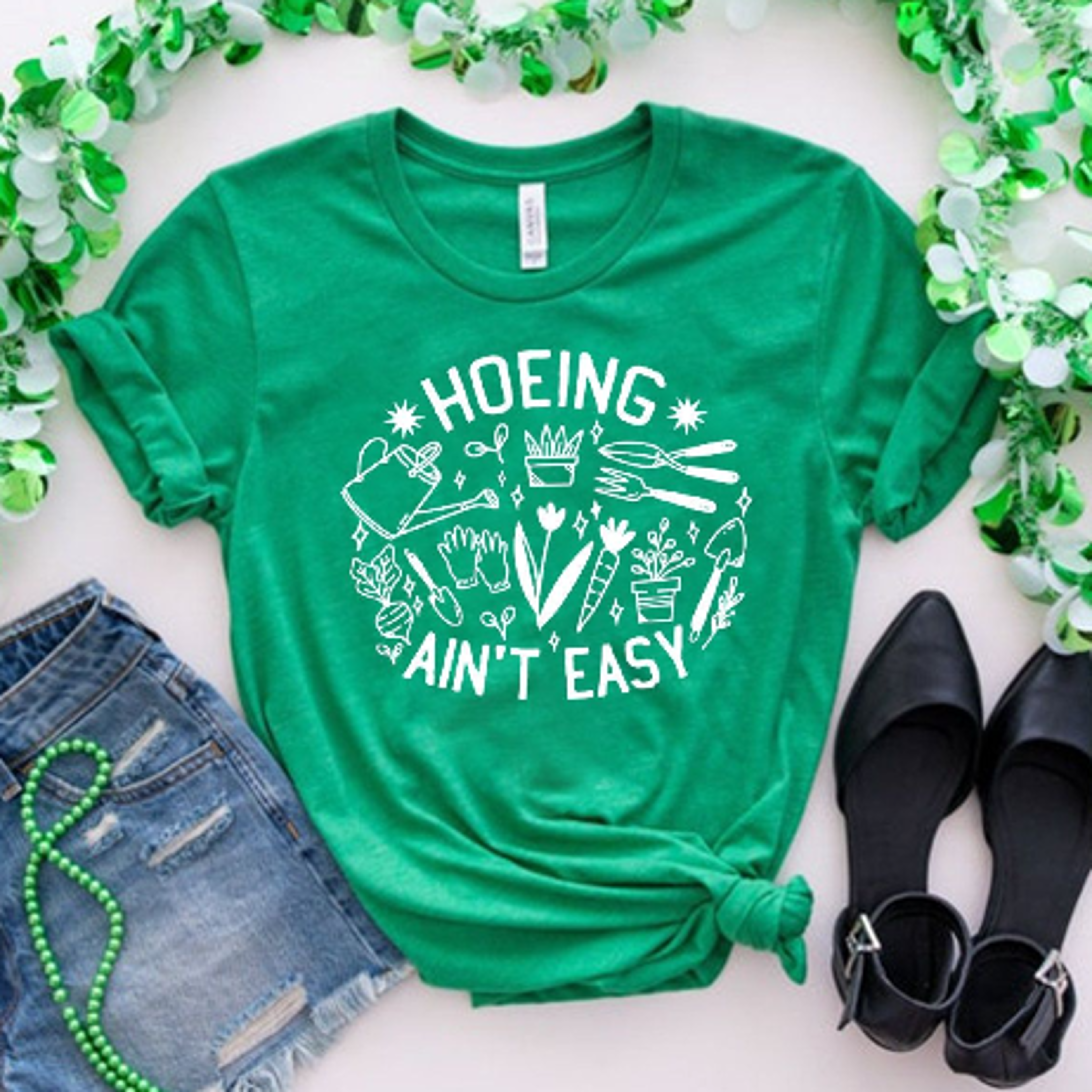 funny gardening shirt hoeing ain't easy gardener tee plant lover shirt gardening gift for women