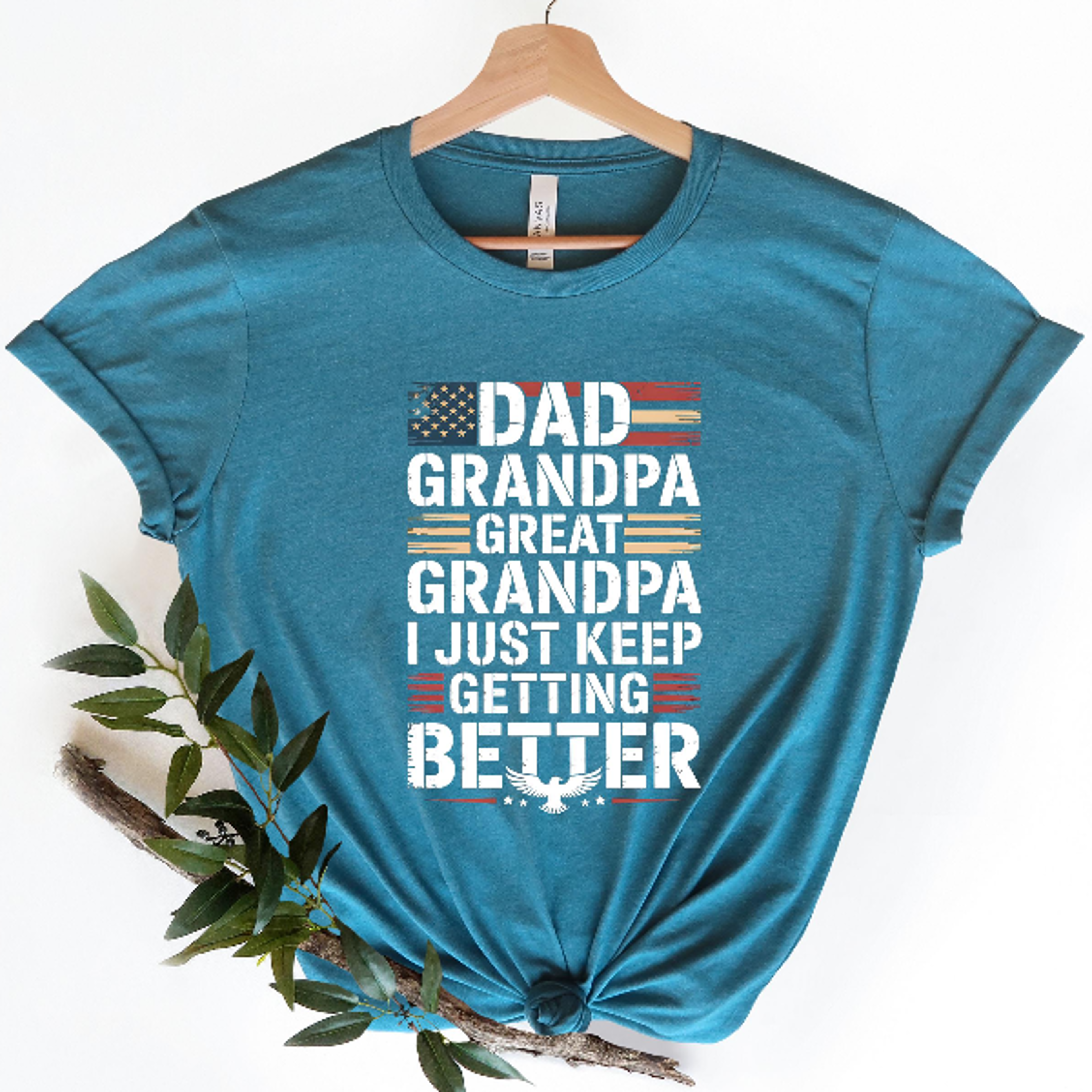 dad grandpa great grandpa shirt patriotic flag tee gift