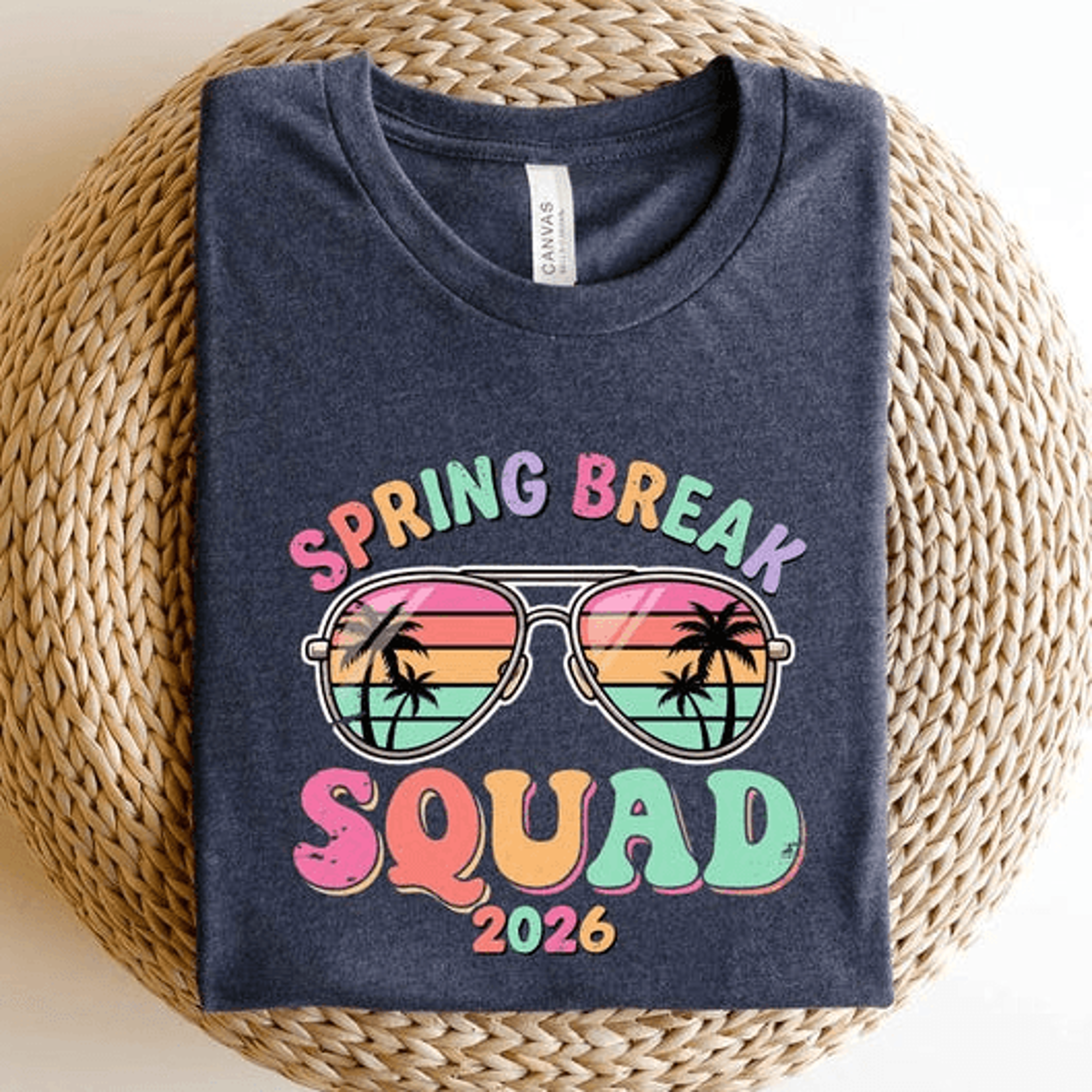 spring break squad 2026 shirt beach vacation squad graphic tee