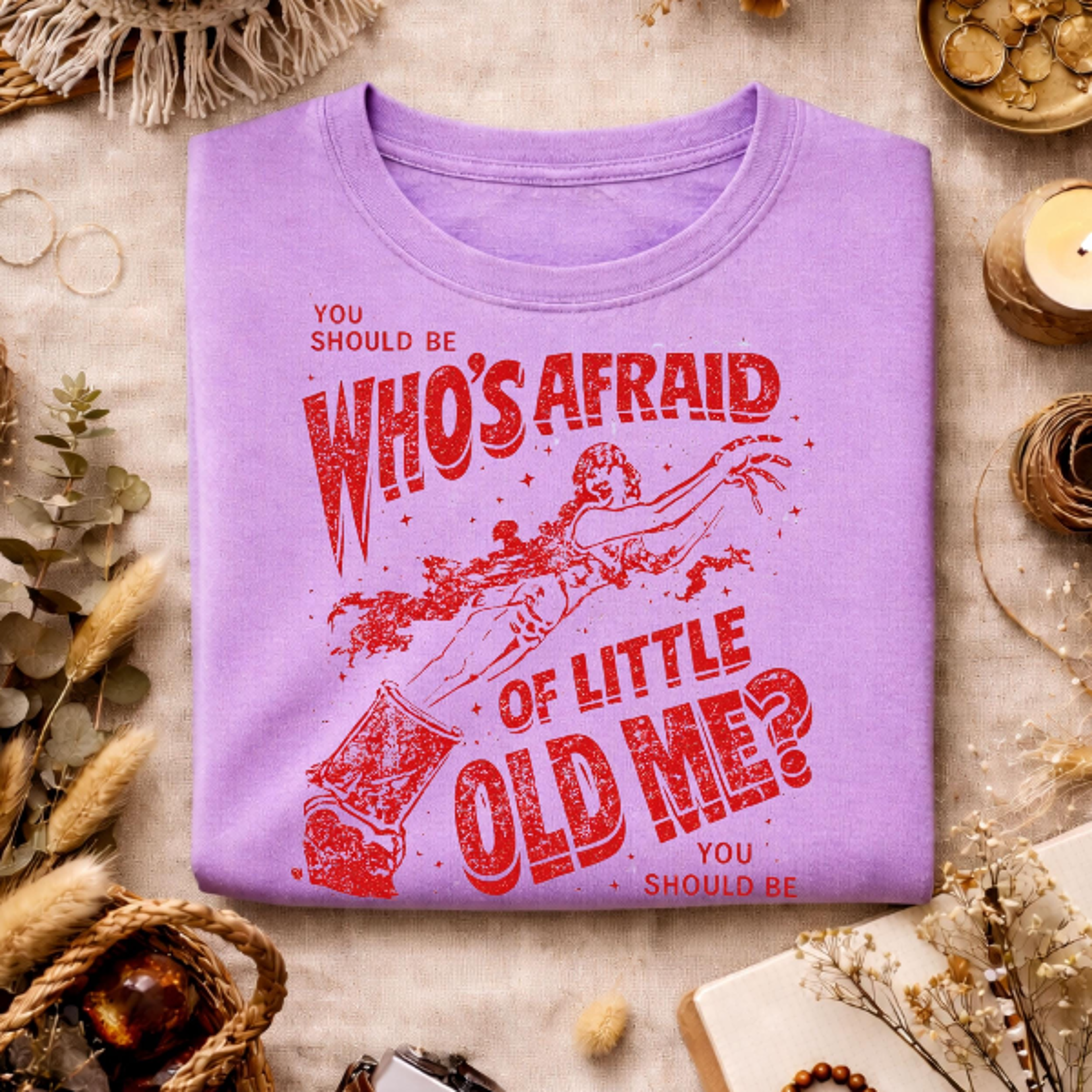whos afraid of little old me shirt funny spooky graphic tee halloween aesthetic gift