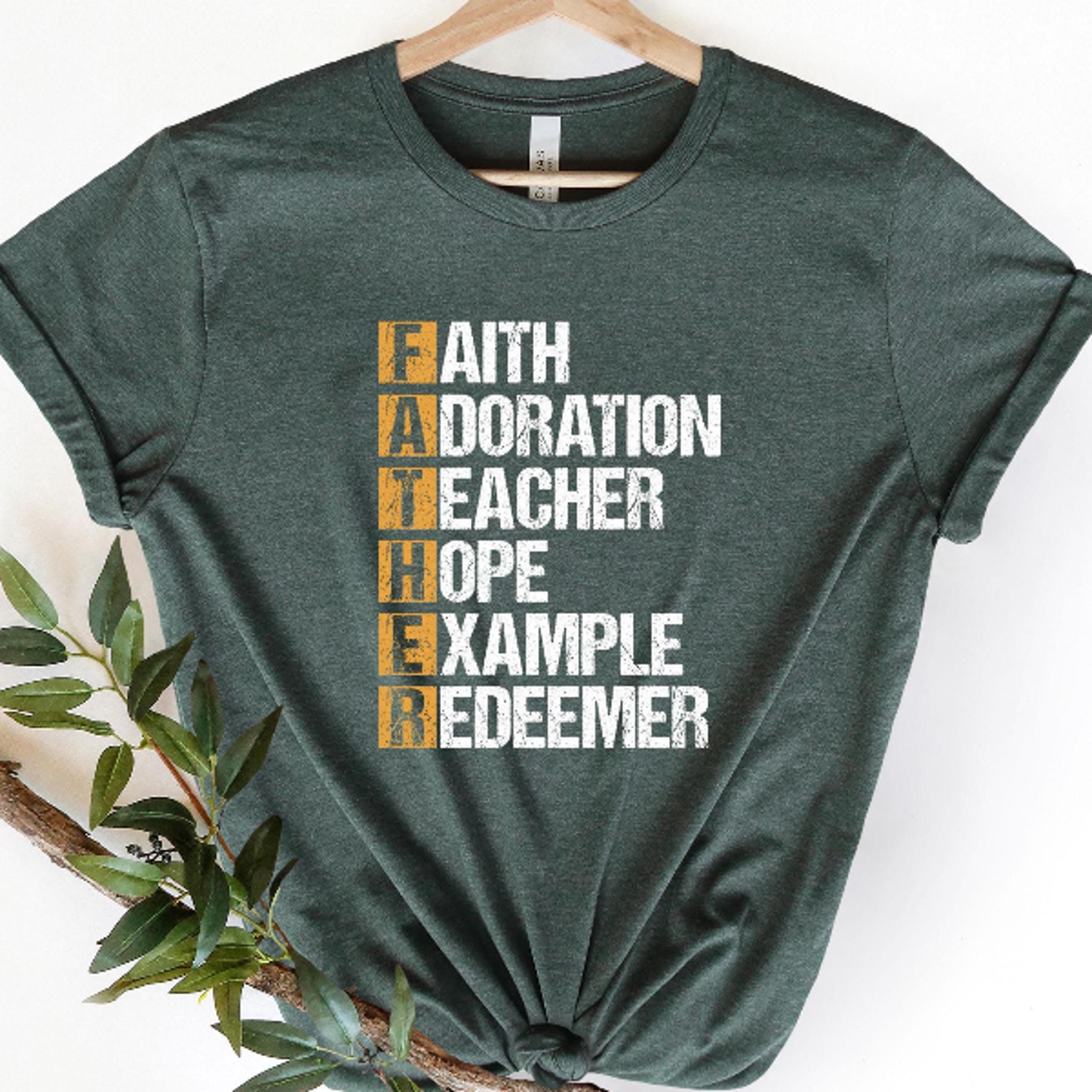 faithful father shirt christian dad faith hope redeemer tee