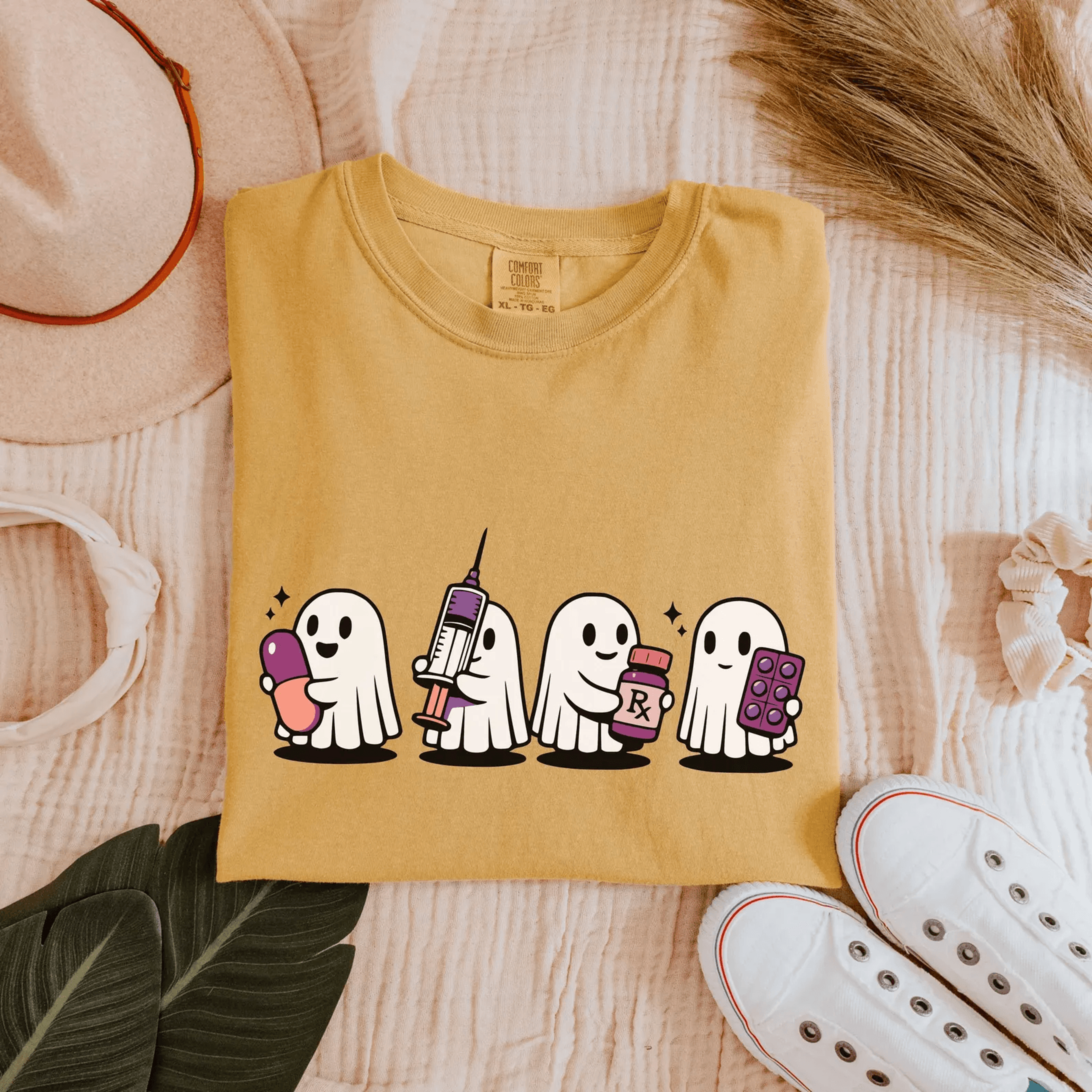 funny pharmacy tech halloween shirt ghost tee
