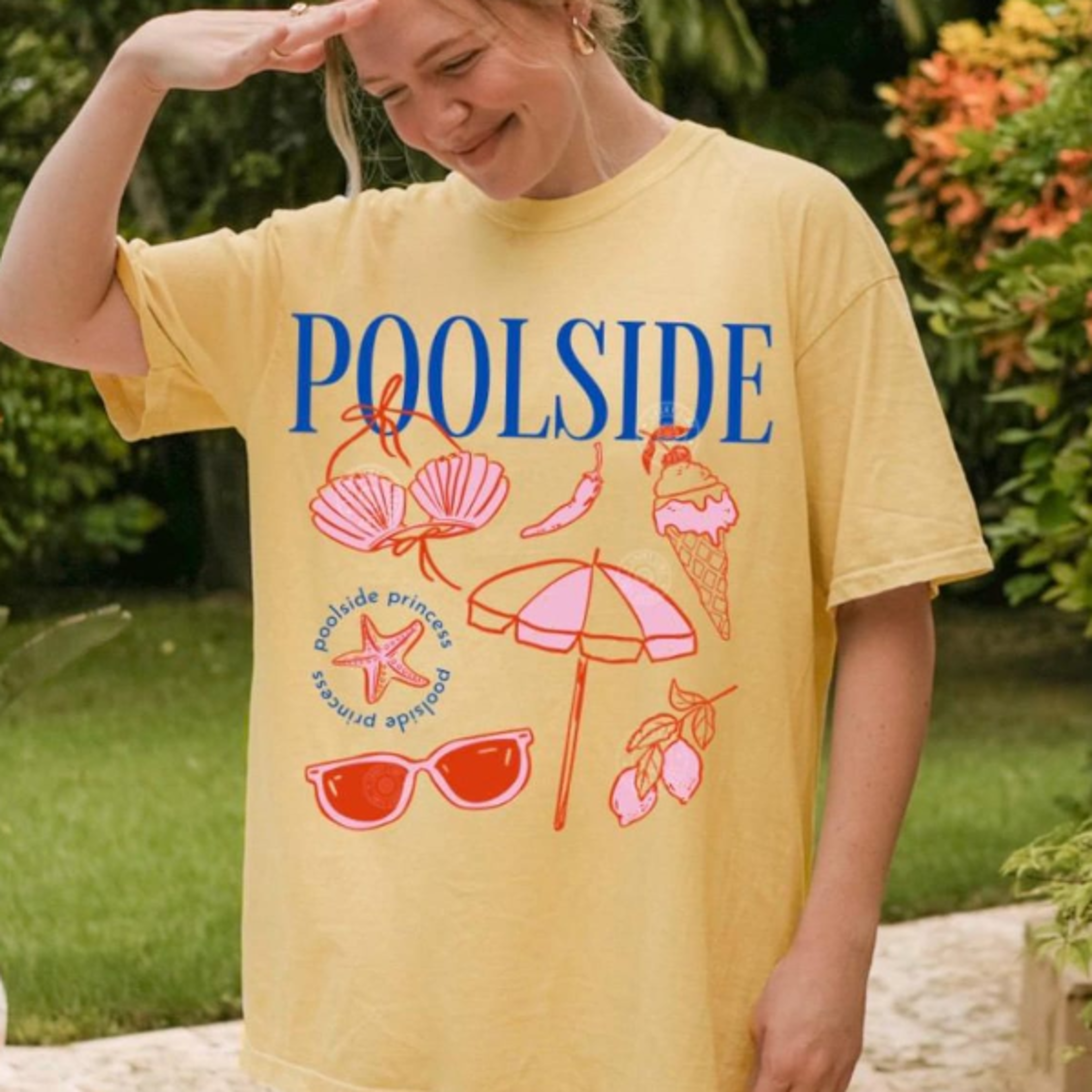 poolside shirt summer vacation graphic tee beach pool vibes outfit