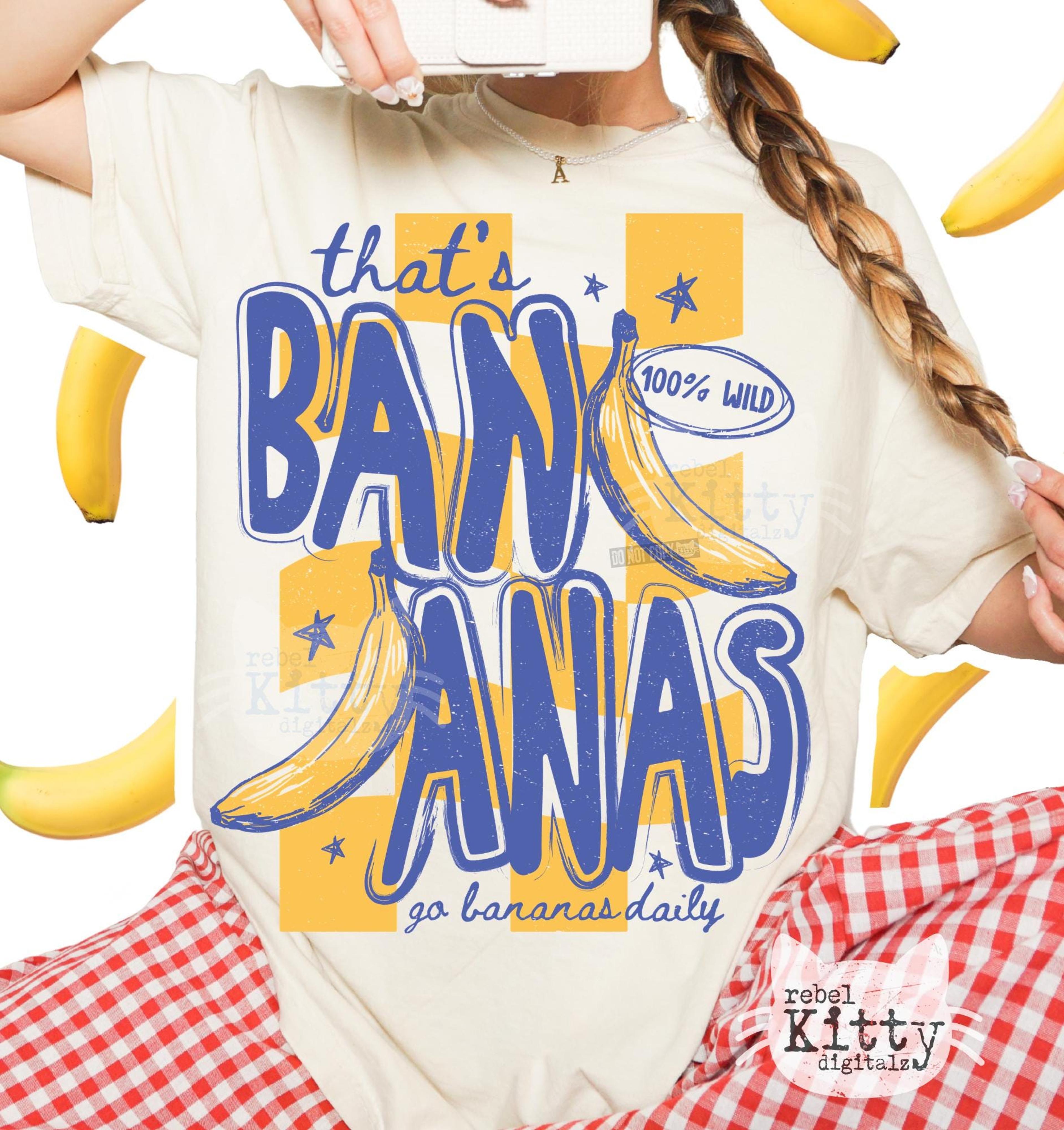thats bananas shirt funny fruit graphic tee cute summer outfit gift