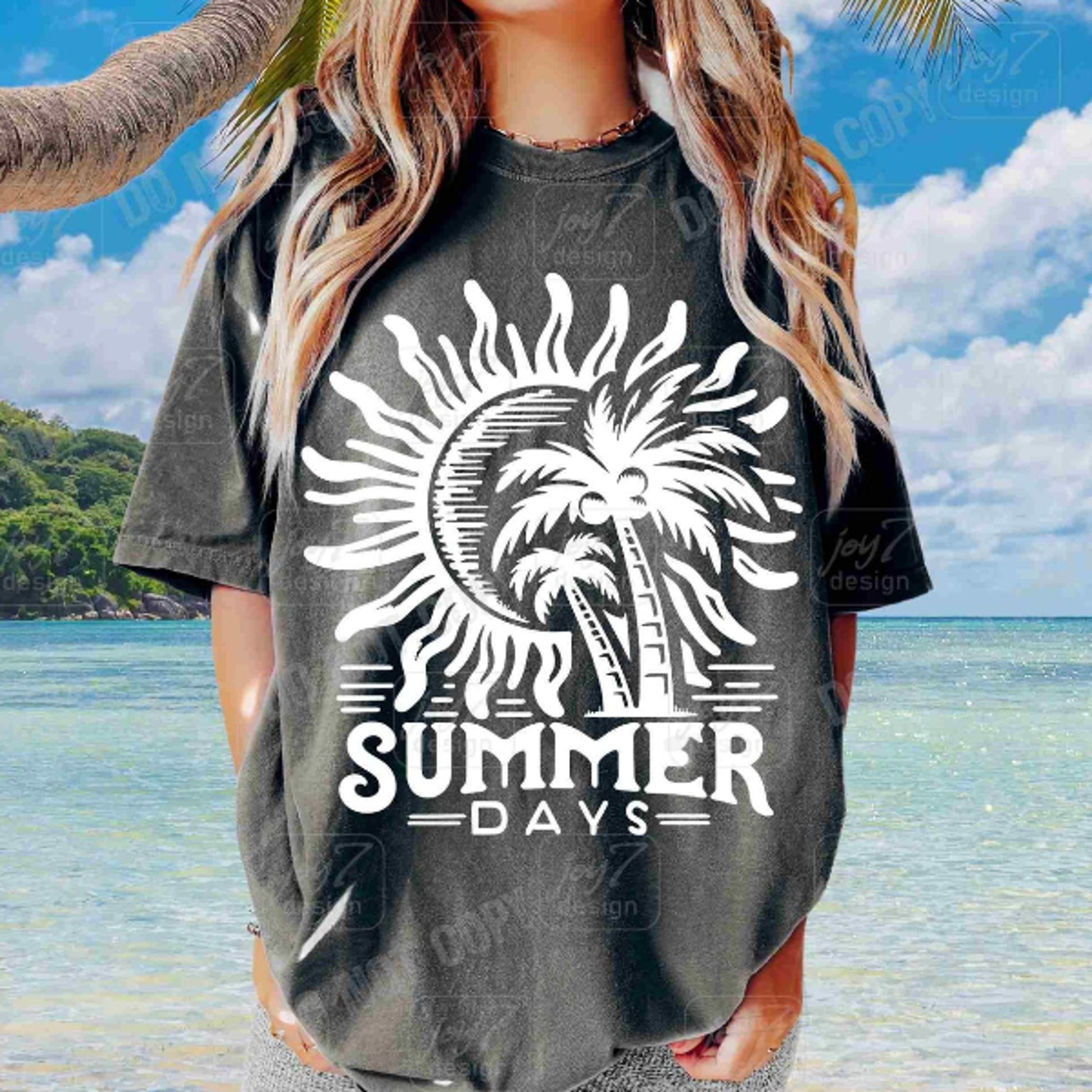 summer days shirt tropical beach graphic tee coastal vacation outfit gift