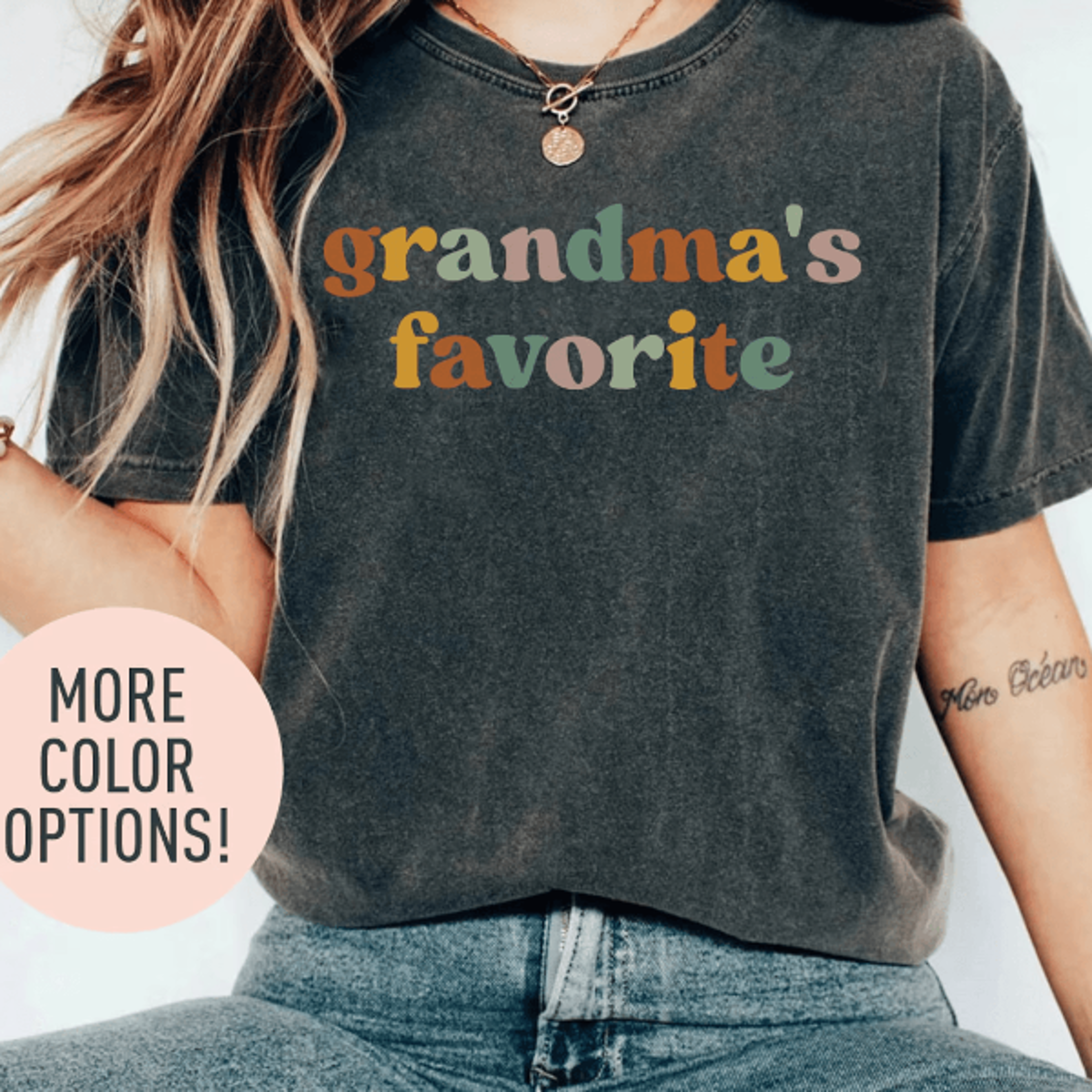 grandmas favorite shirt funny favorite grandchild gift tee