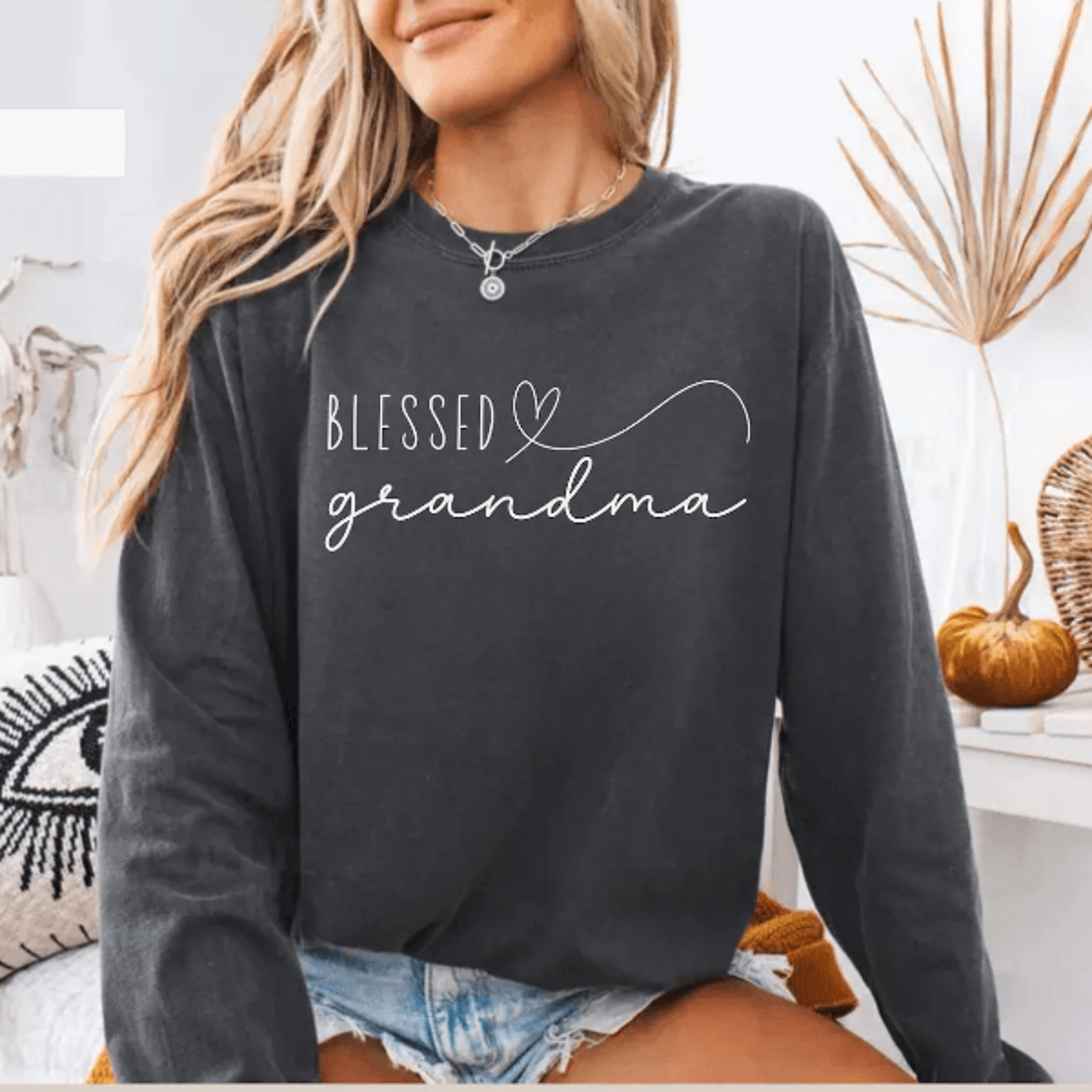 blessed grandma shirt comfort colors cozy gift tee