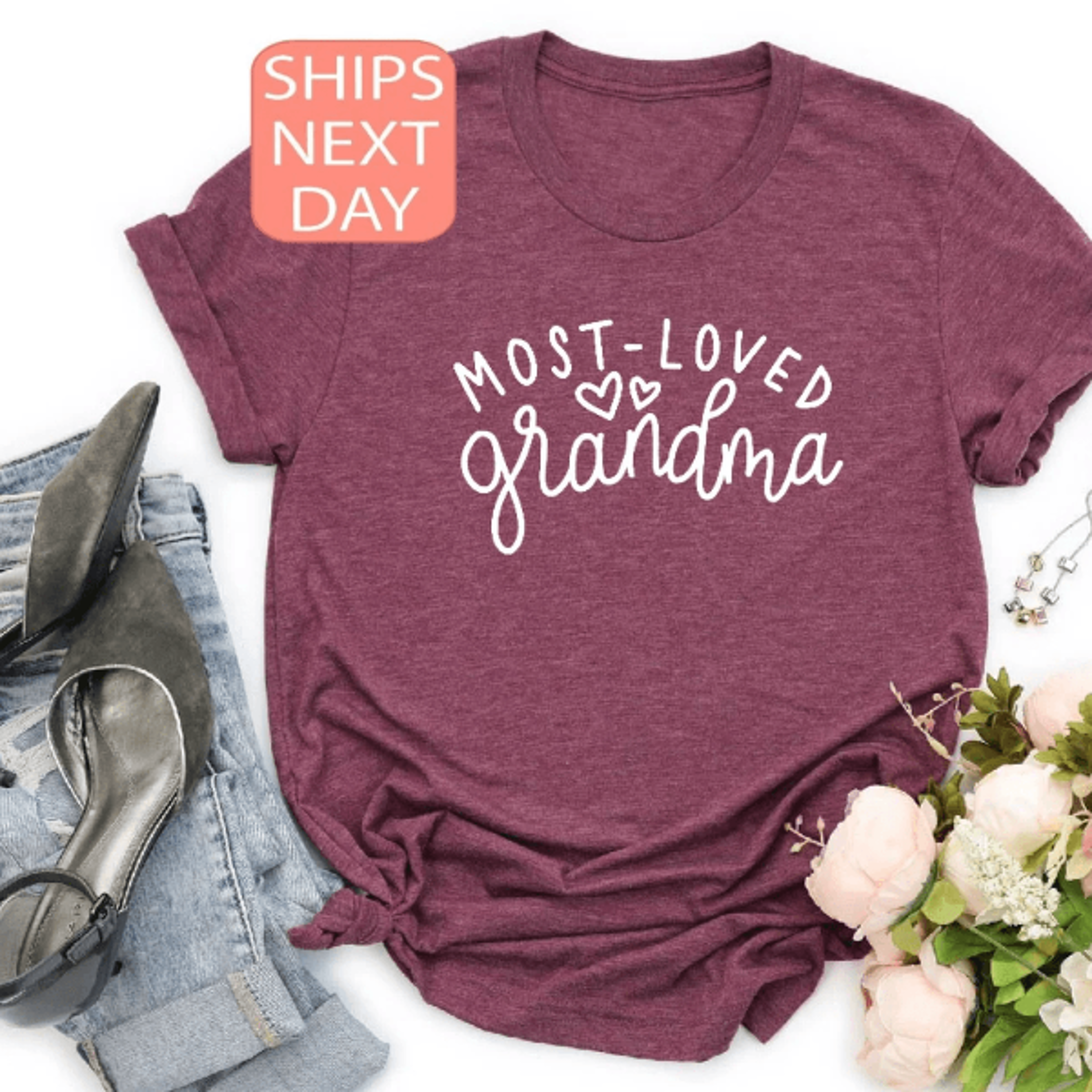 most loved grandma shirt heartfelt grandma gift tee