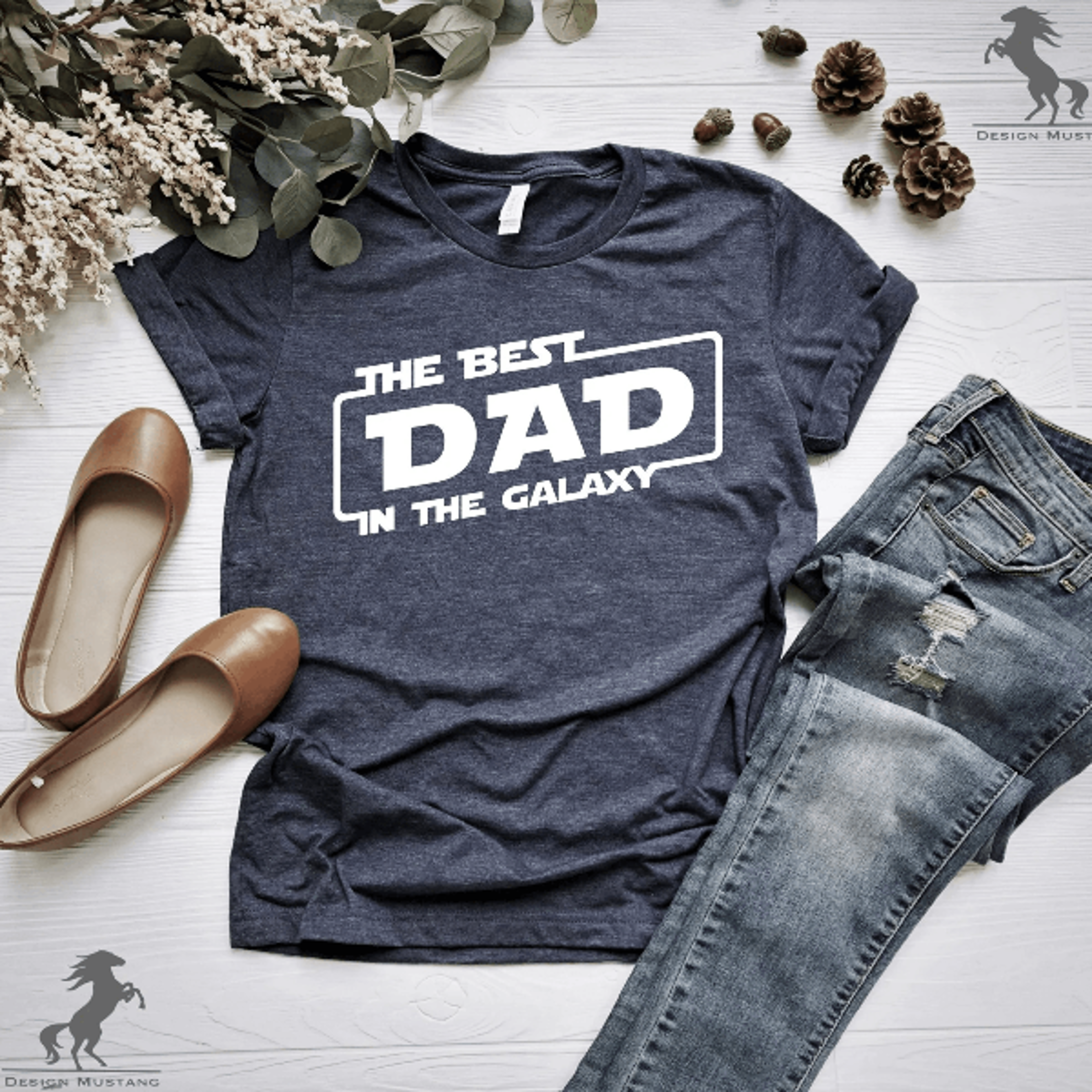 best dad in the galaxy shirt funny fathers day gift best dad tee