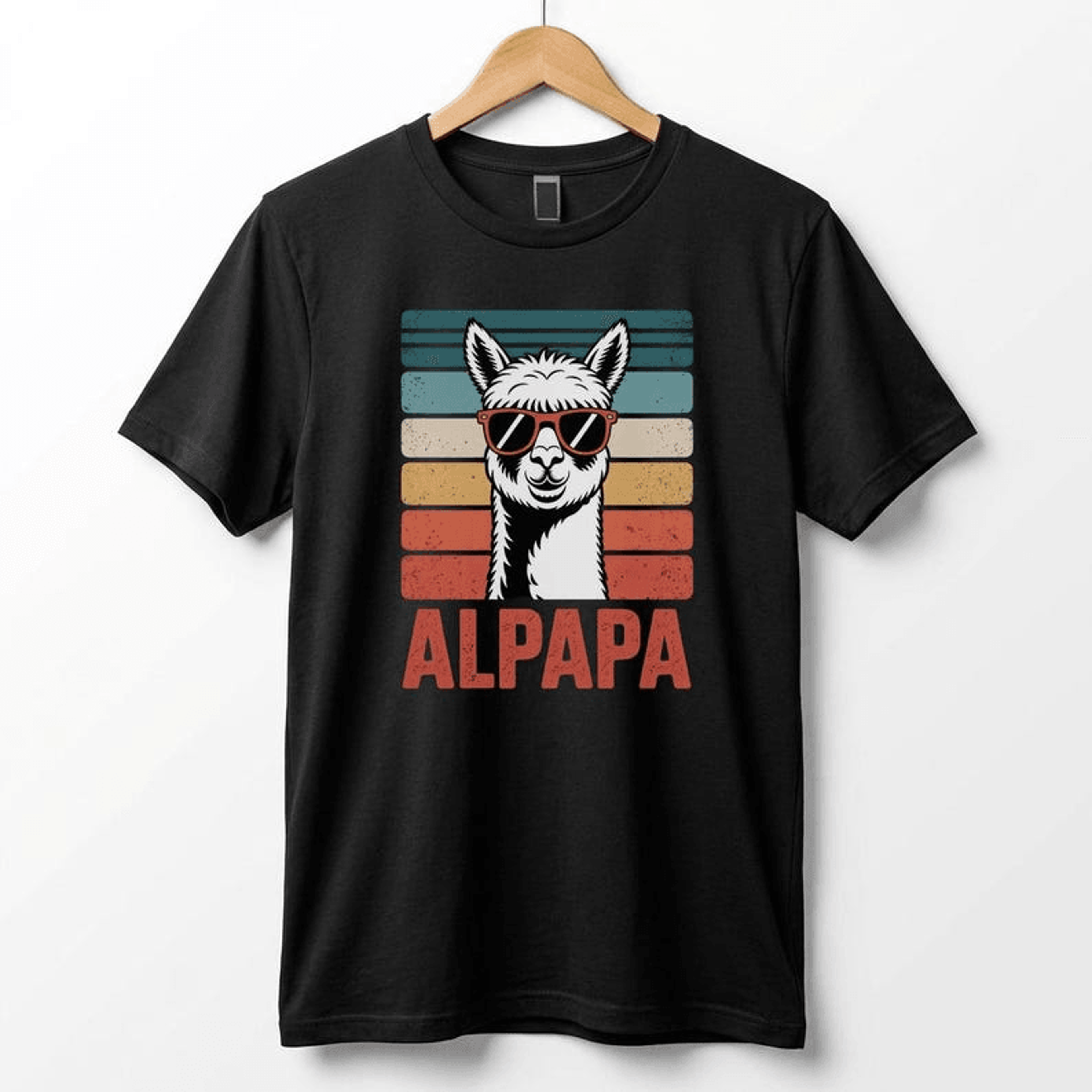 retro alpaca dad shirt funny fathers day gift alpaca dad tee