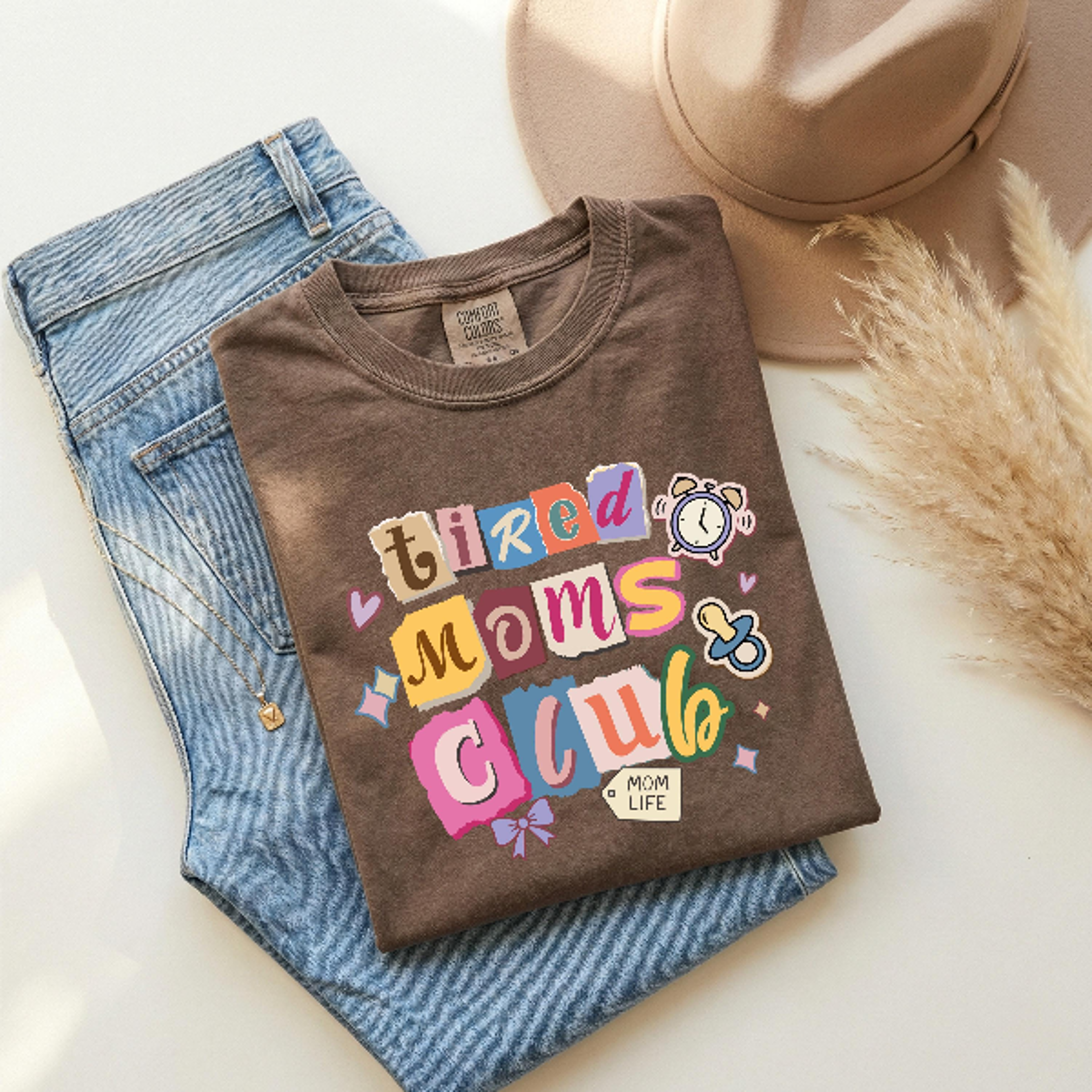 tired moms club comfort colors shirt mothers day gift