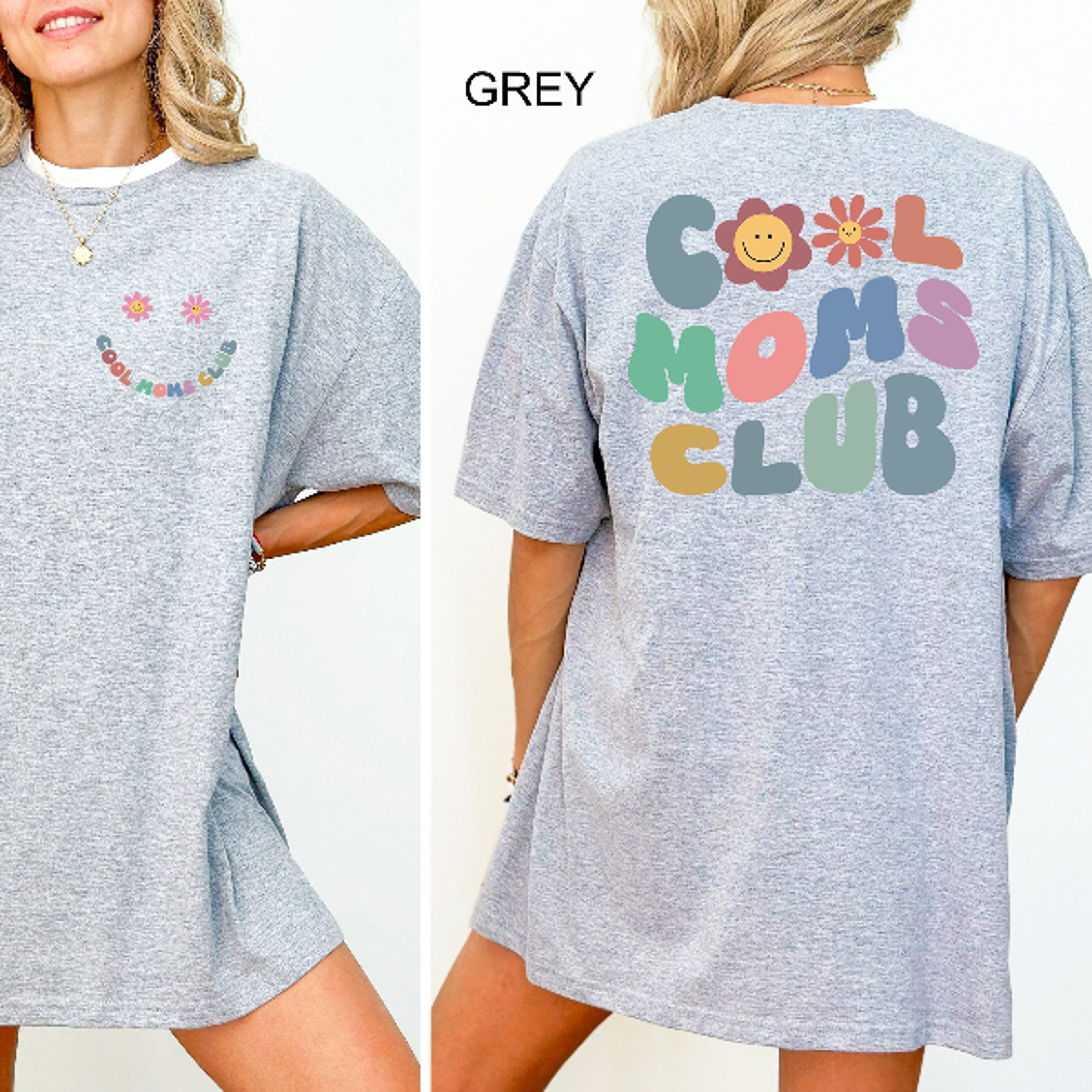 moms club shirt trendy mom graphic tee cute smile outfit gift