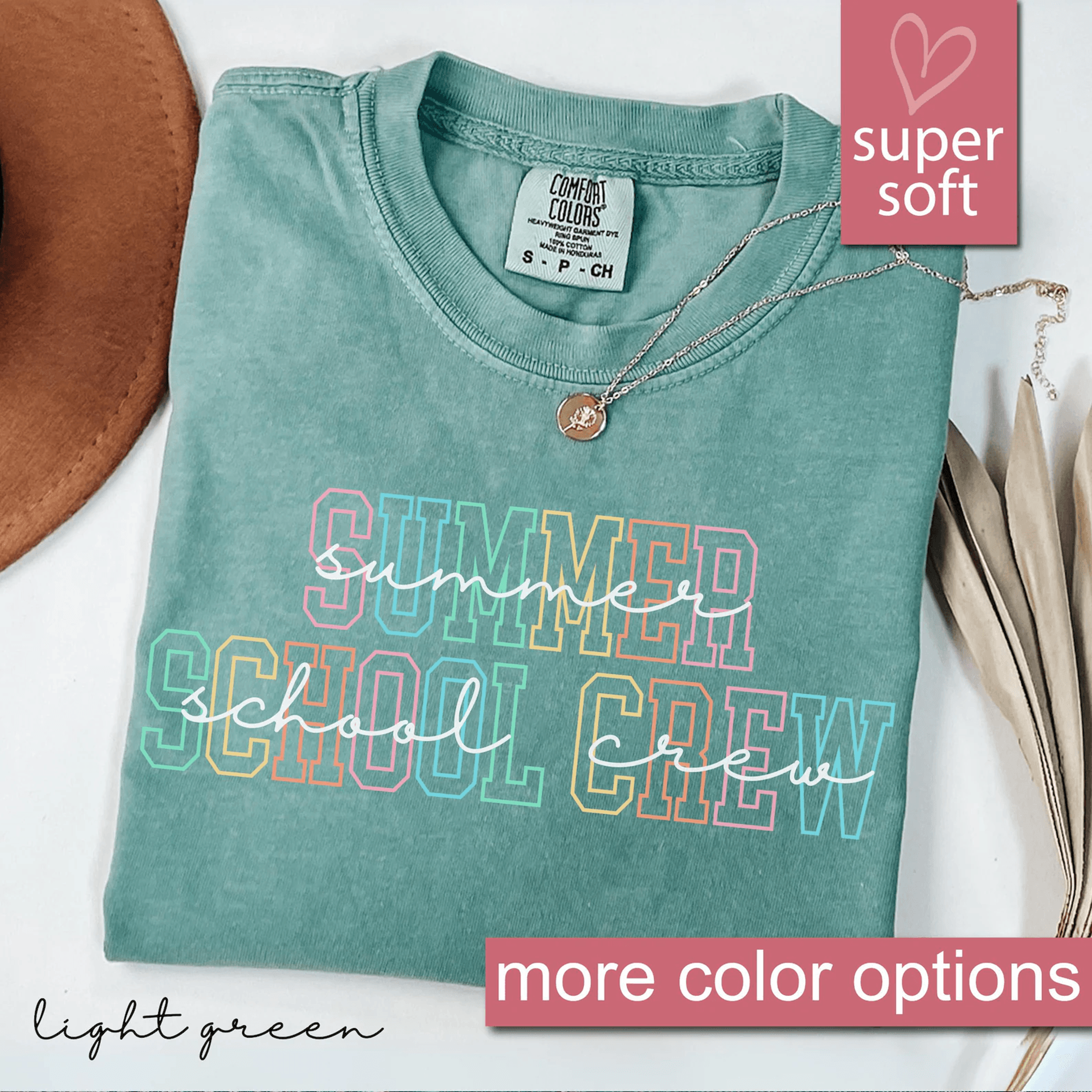 comfort colors summer school crew shirt teacher summer vacation tee gift