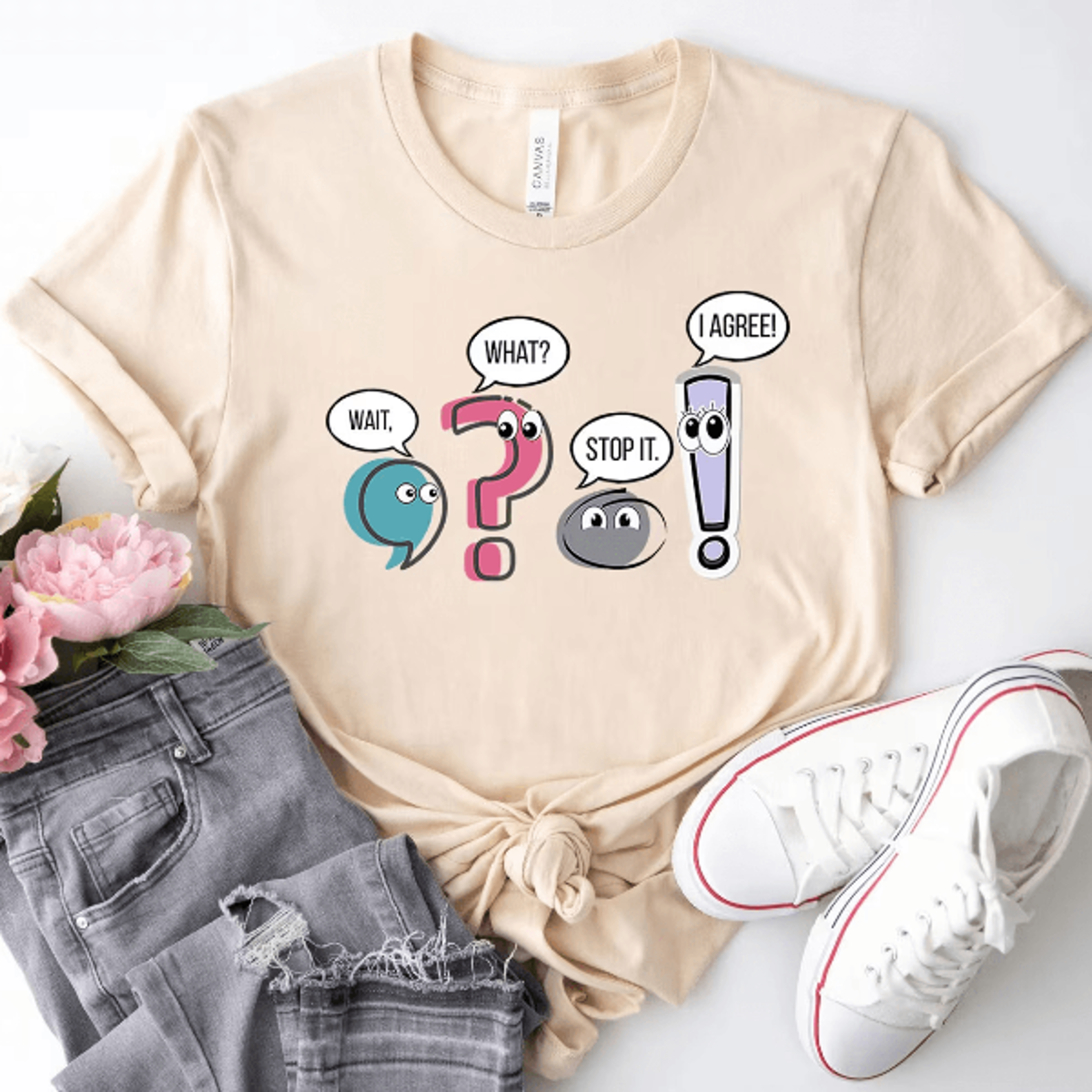 funny grammar teacher shirt synonym rolls punctuation english teacher gift tee
