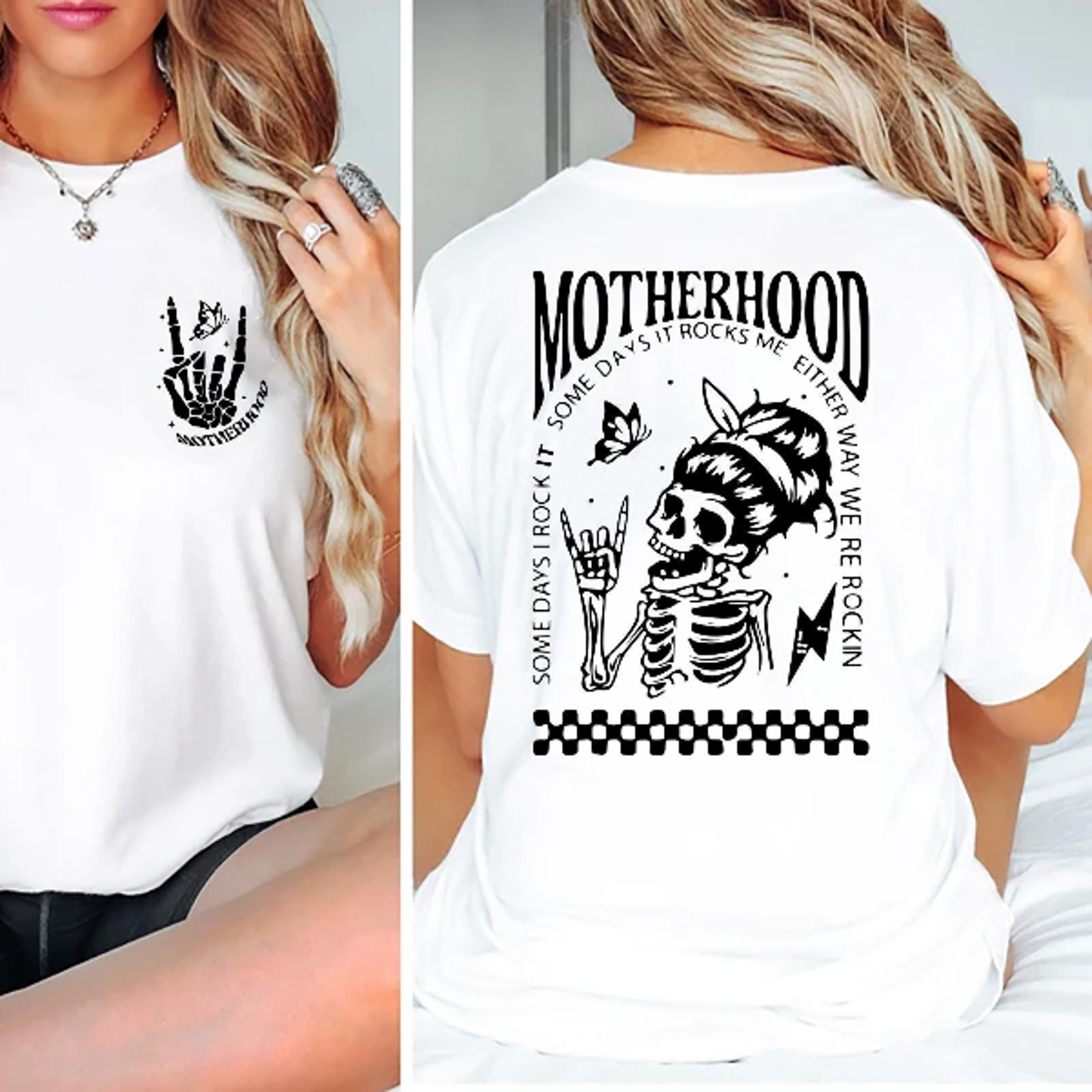 motherhood sometimes i rock it sometimes it rocks me shirt, mama shirt, mom shirt, rocker mom gifts, mothers day gift