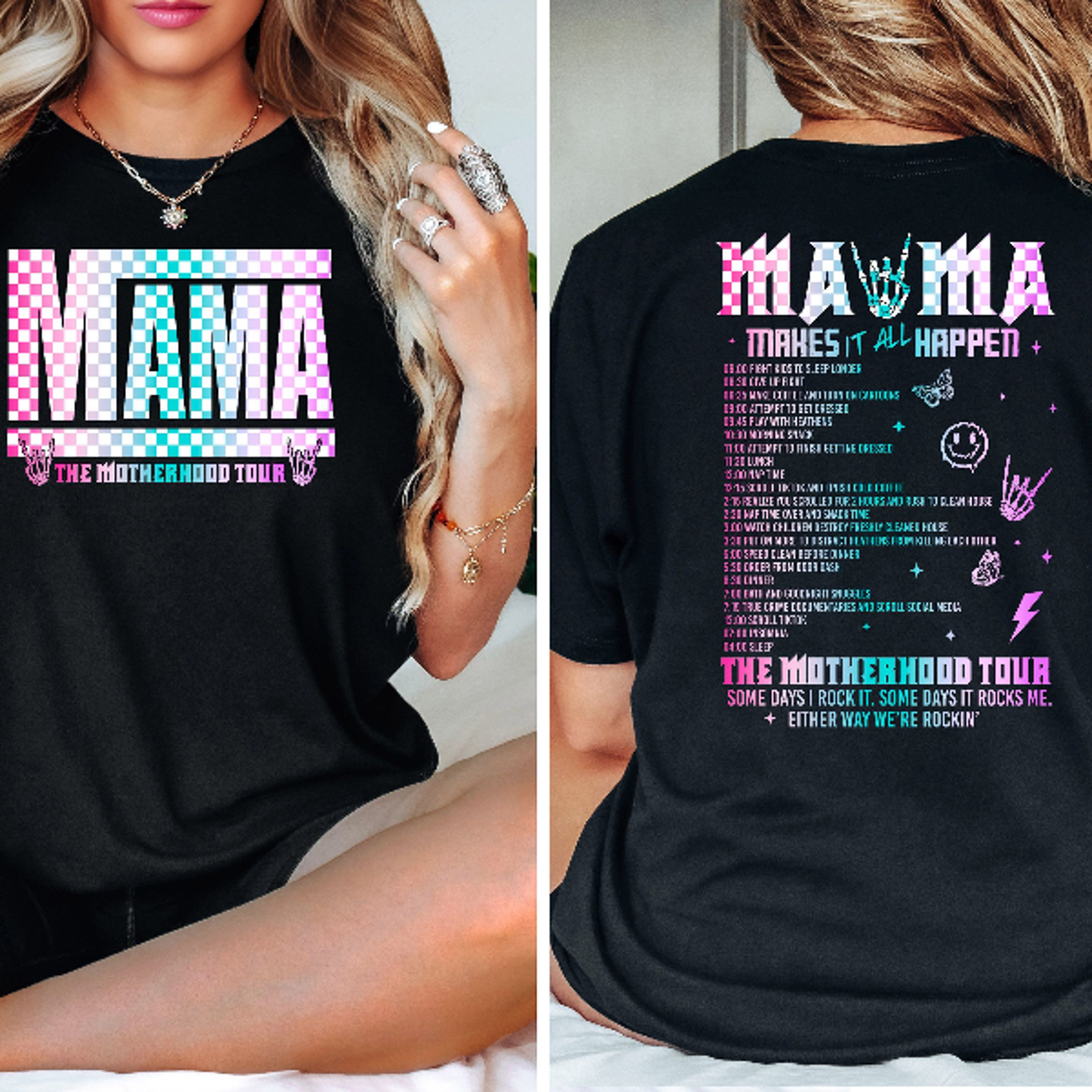 mama motherhood tour shirt, rocker mom tee, mother's day gift