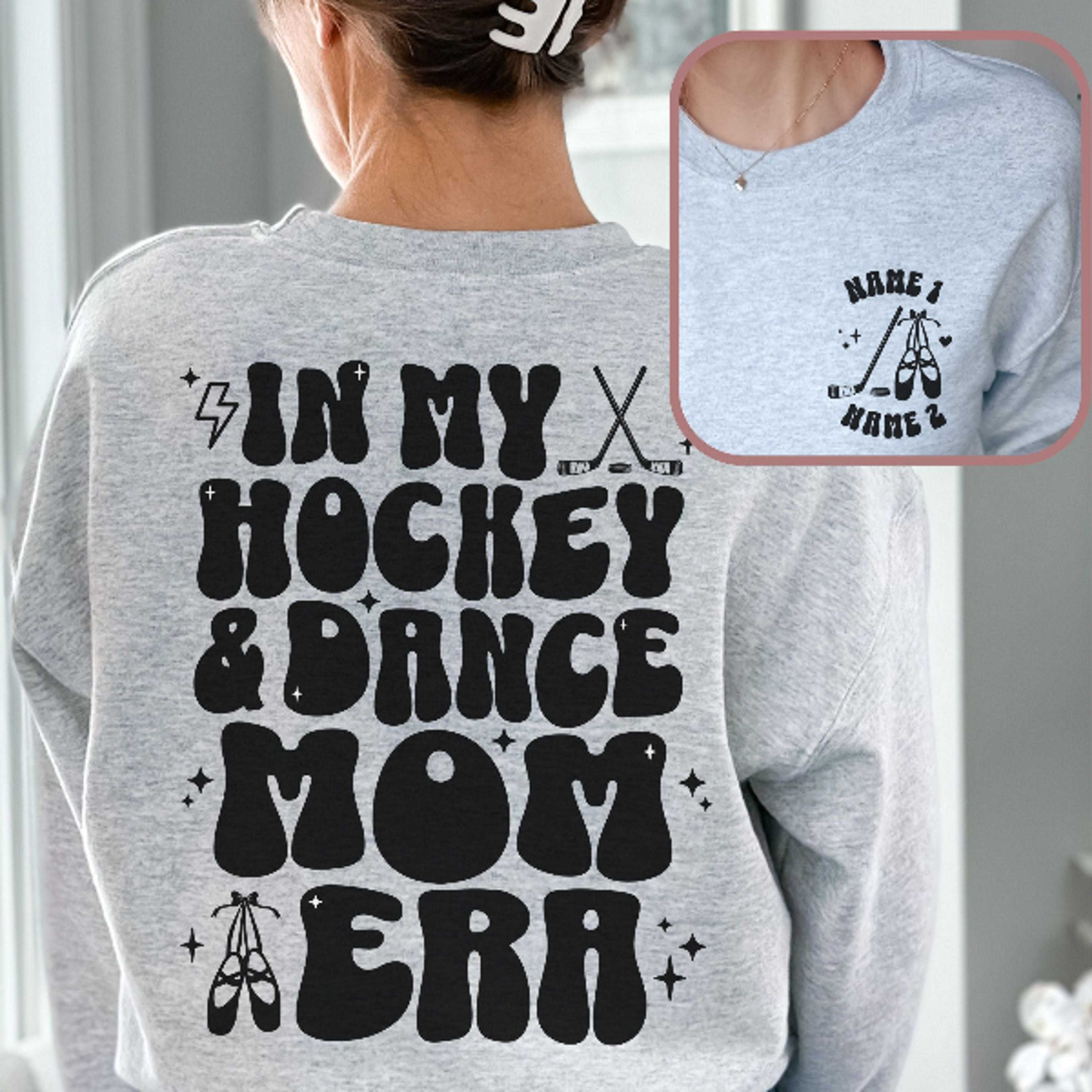 in my hockey and dance mom era t-shirt custom ice hockey mom dance mom t-shirt personalized name shirt personalize