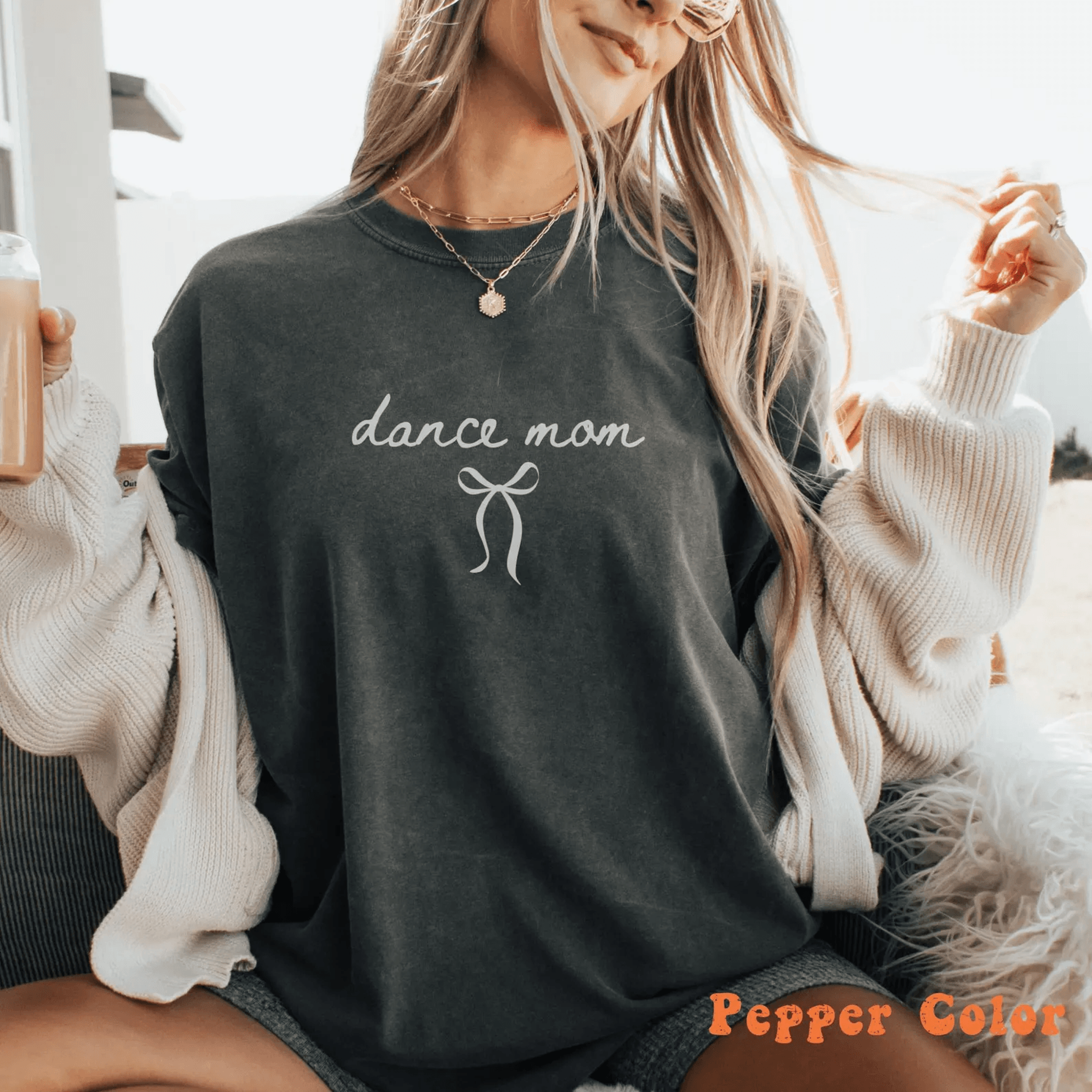 dance mom shirt ballet mom bow tee dance mama sweatshirt competition gift