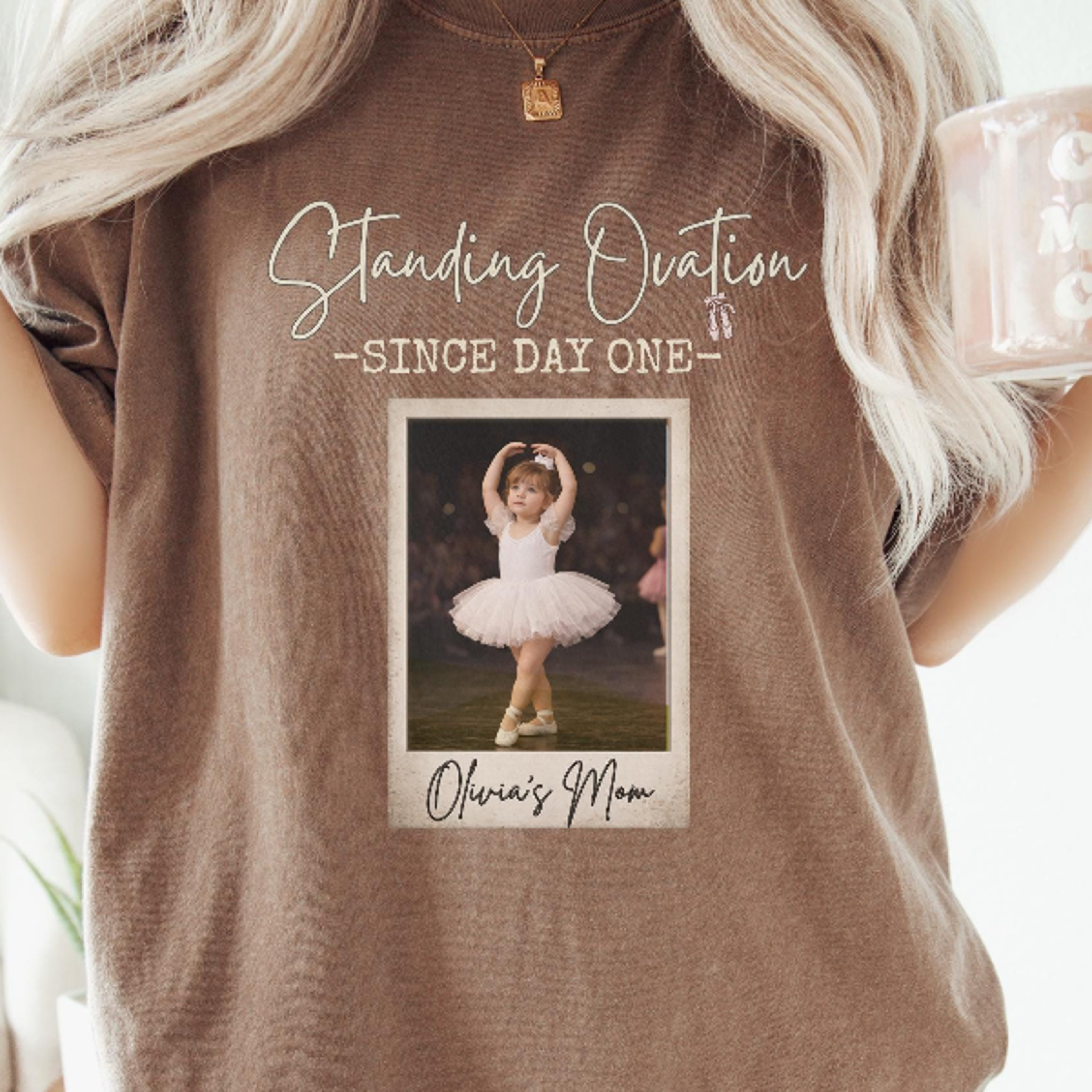 personalized dance mom shirt with photo – custom recital tee