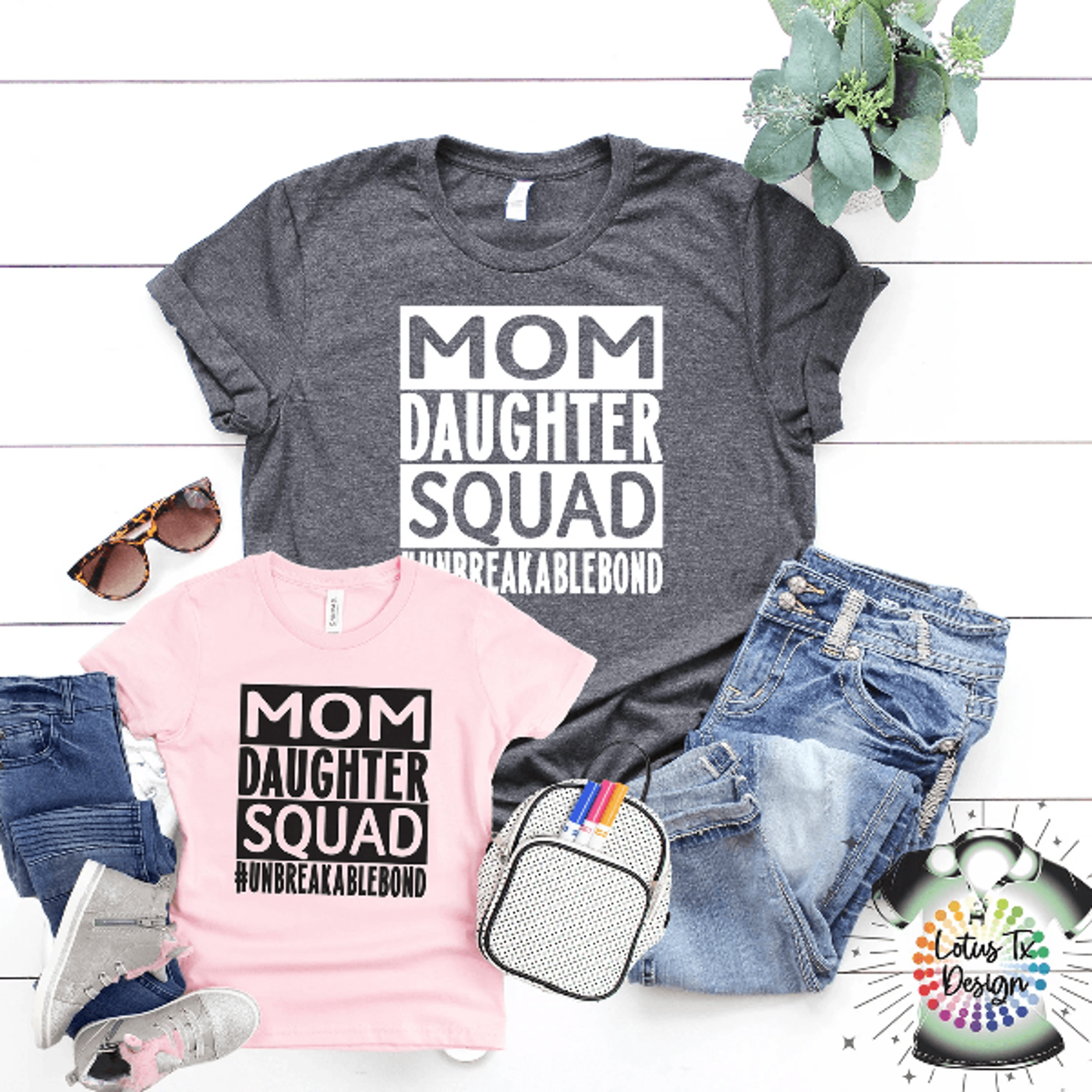 mommy and me matching shirts mother daughter squad cute family tee unbreakable bond gift