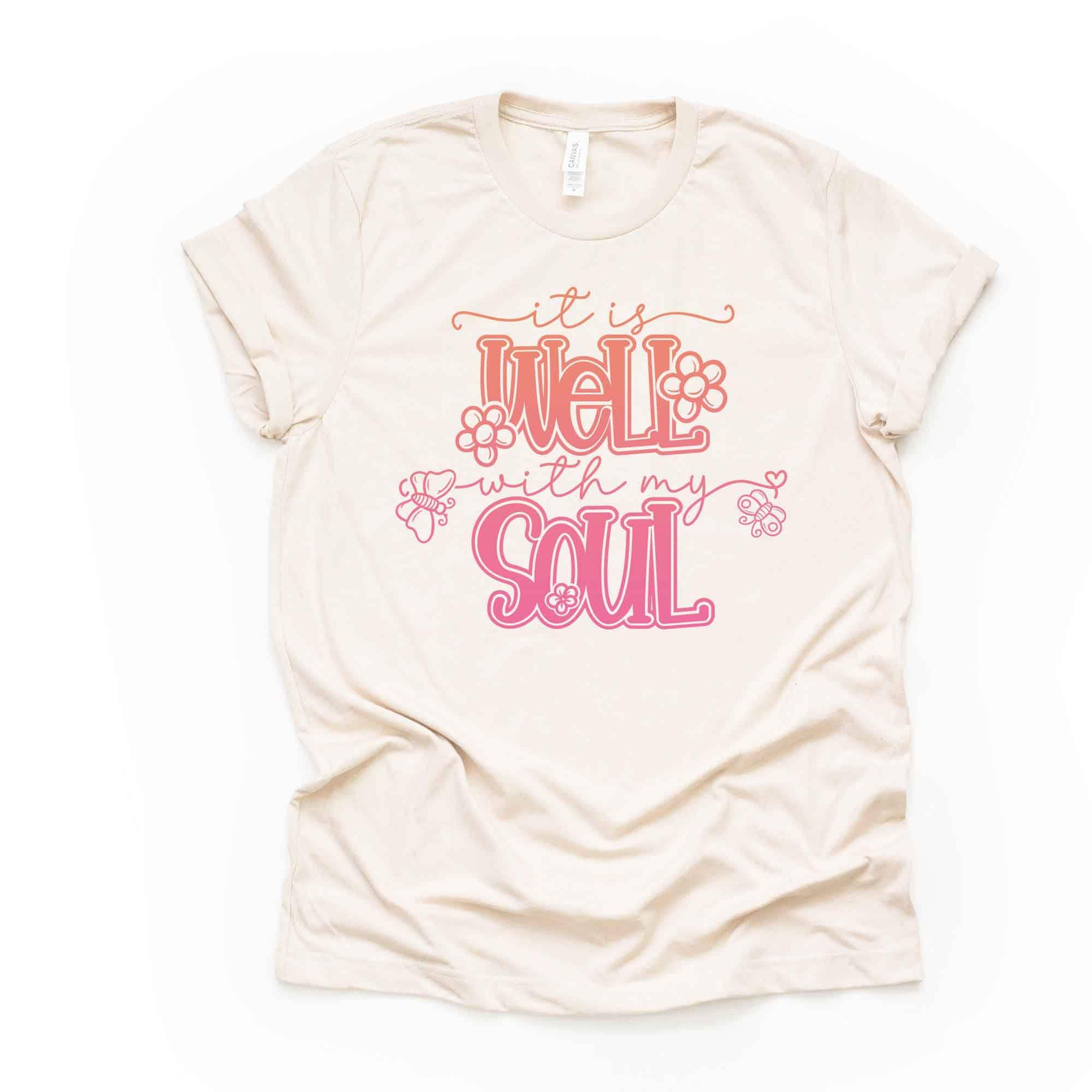 It Is Well With My Soul Christian Tee  Unisex Hymn Shirt 1