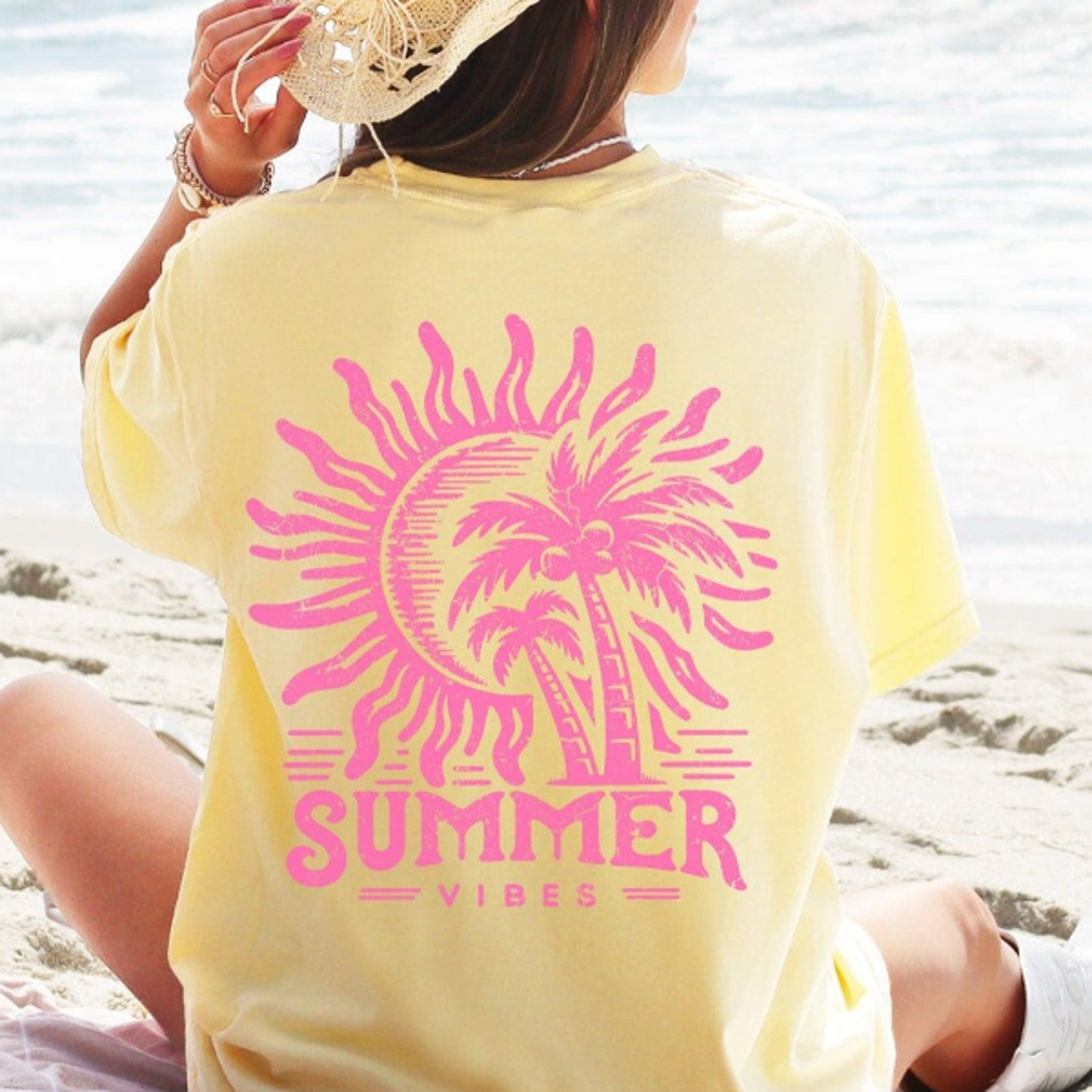summer vibes shirt, trendy summer shirt, front and back design, retro summer shirt, summer vacation tshirt, beach vibes