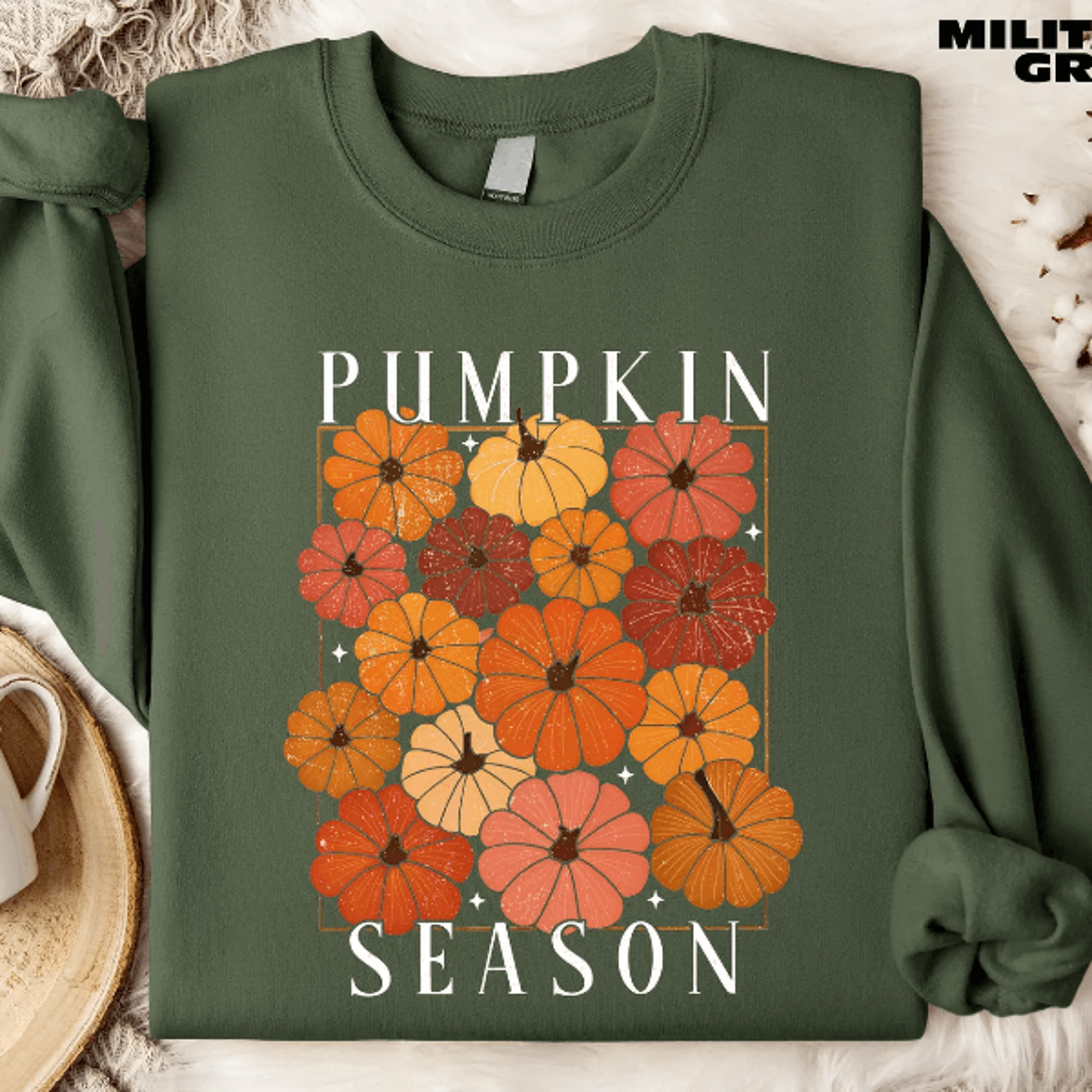 pumpkin season sweatshirt cozy fall vibes autumn thanksgiving sweatshirt
