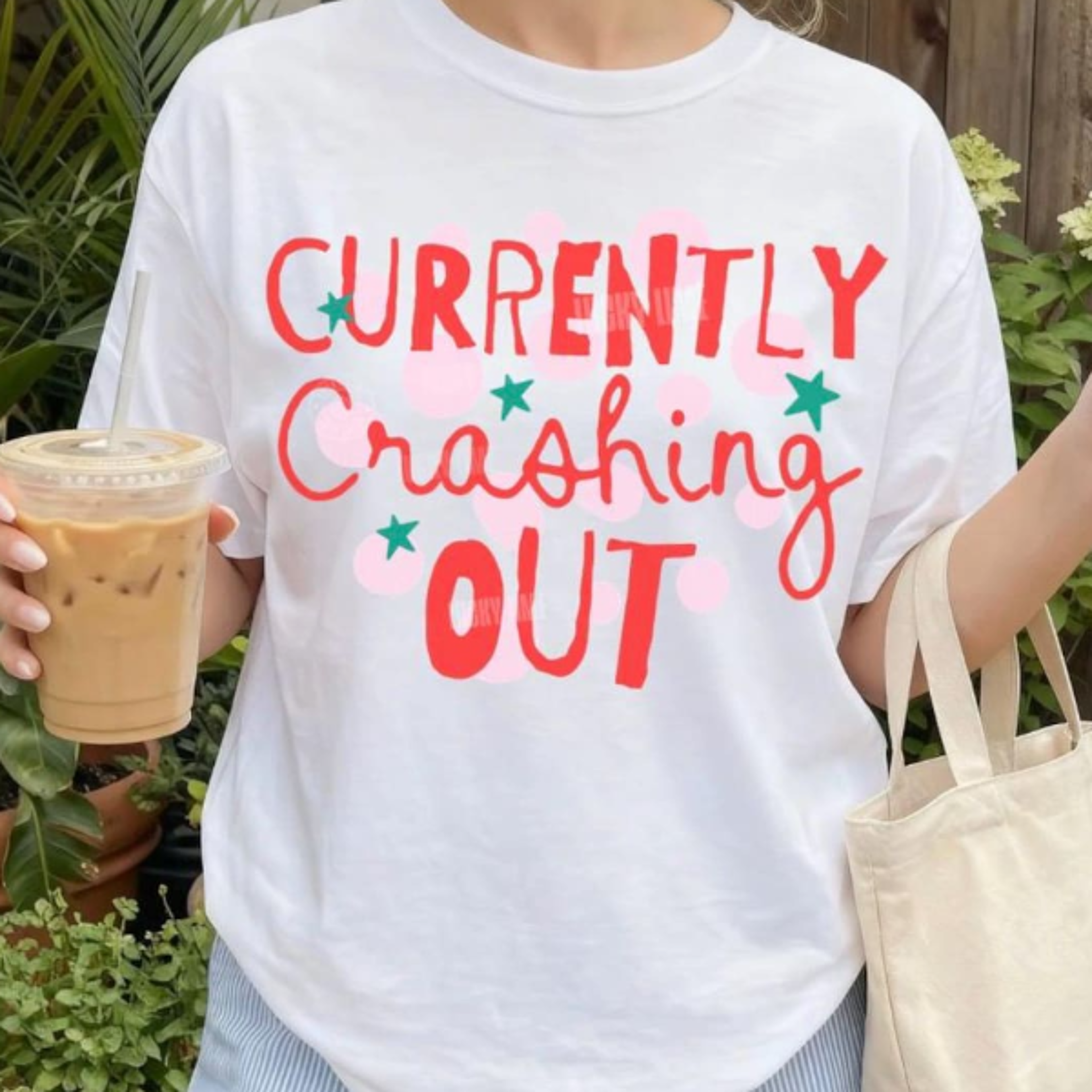 currently crashing out shirt, funny quote tshirt, adult humor tee, funny mental health shirt, funny mom graphic tee, tir
