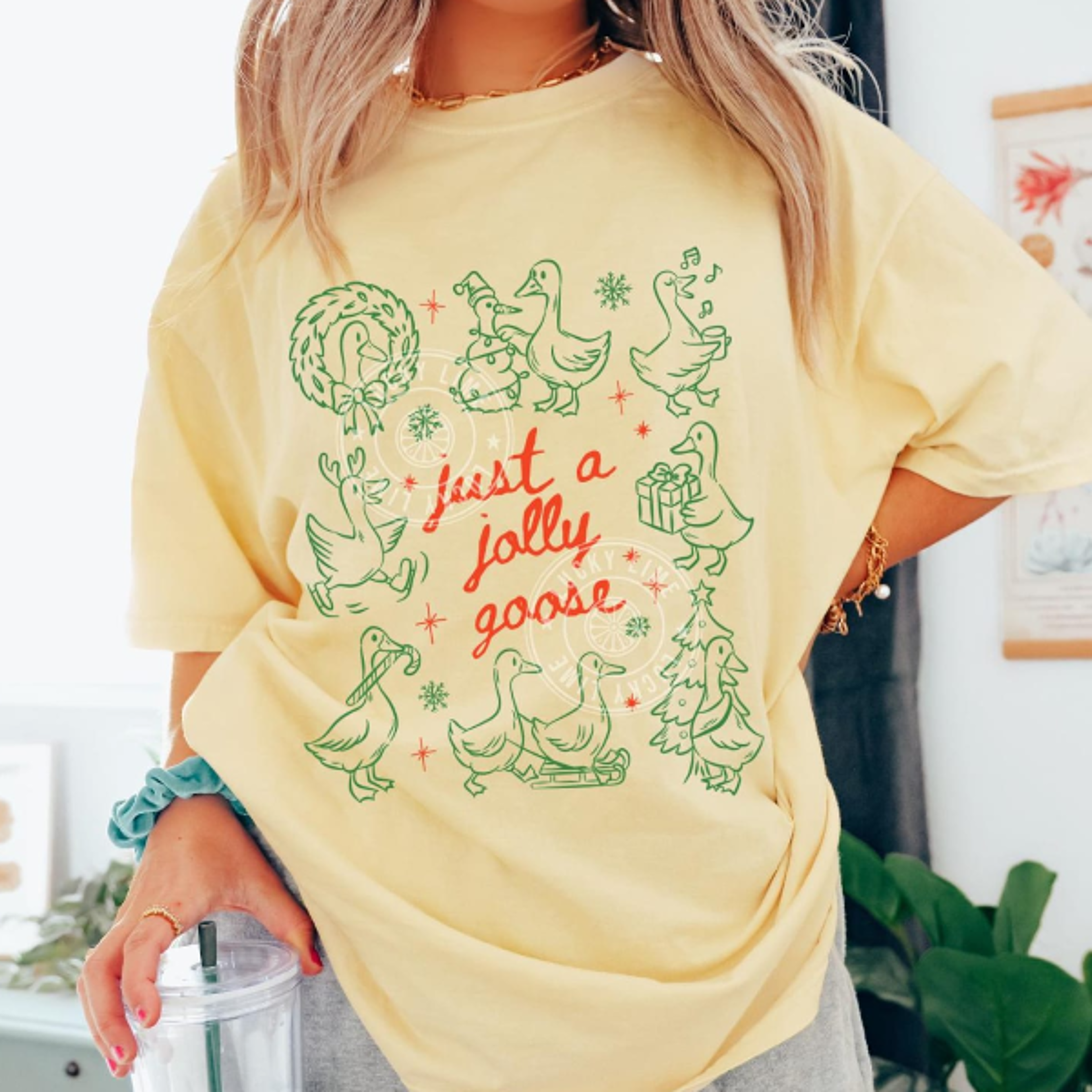 just a jolly goose shirt, christmas goose shirt, funny goose shirt, silly goose tshirt, girly christmas shirt, christmas